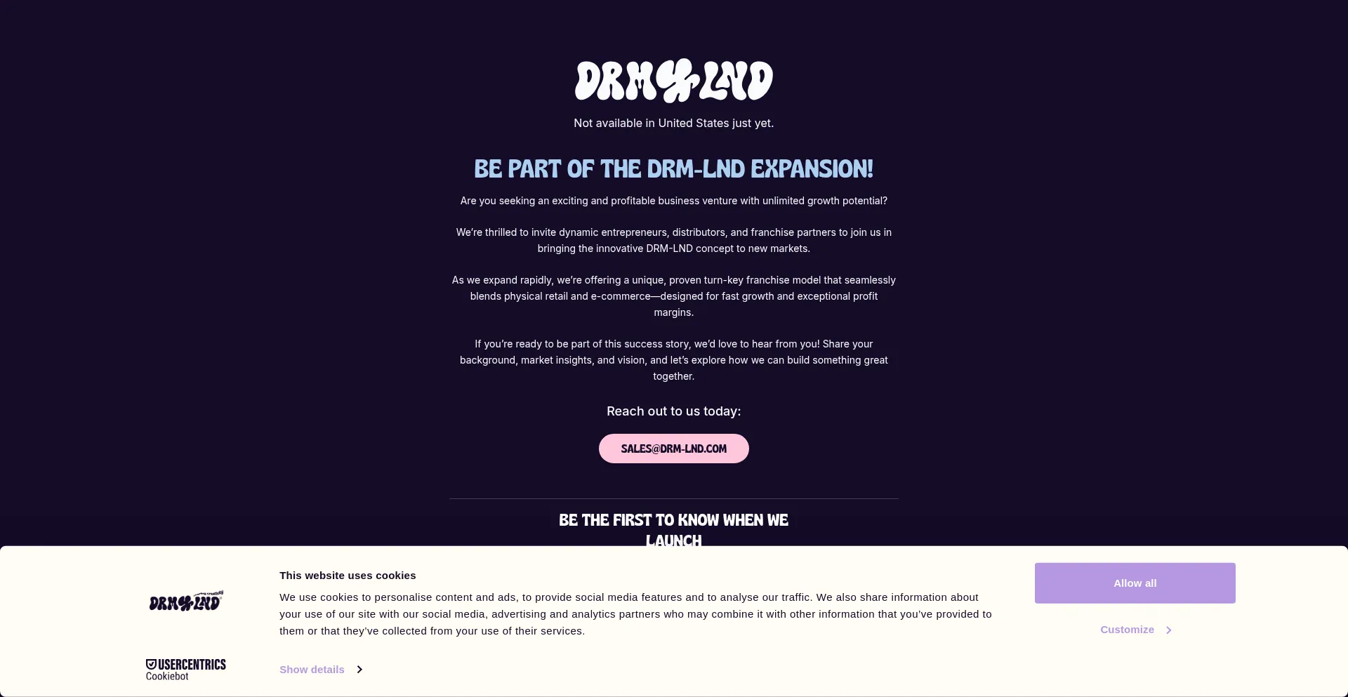 Website screenshot of Drm-lnd.com