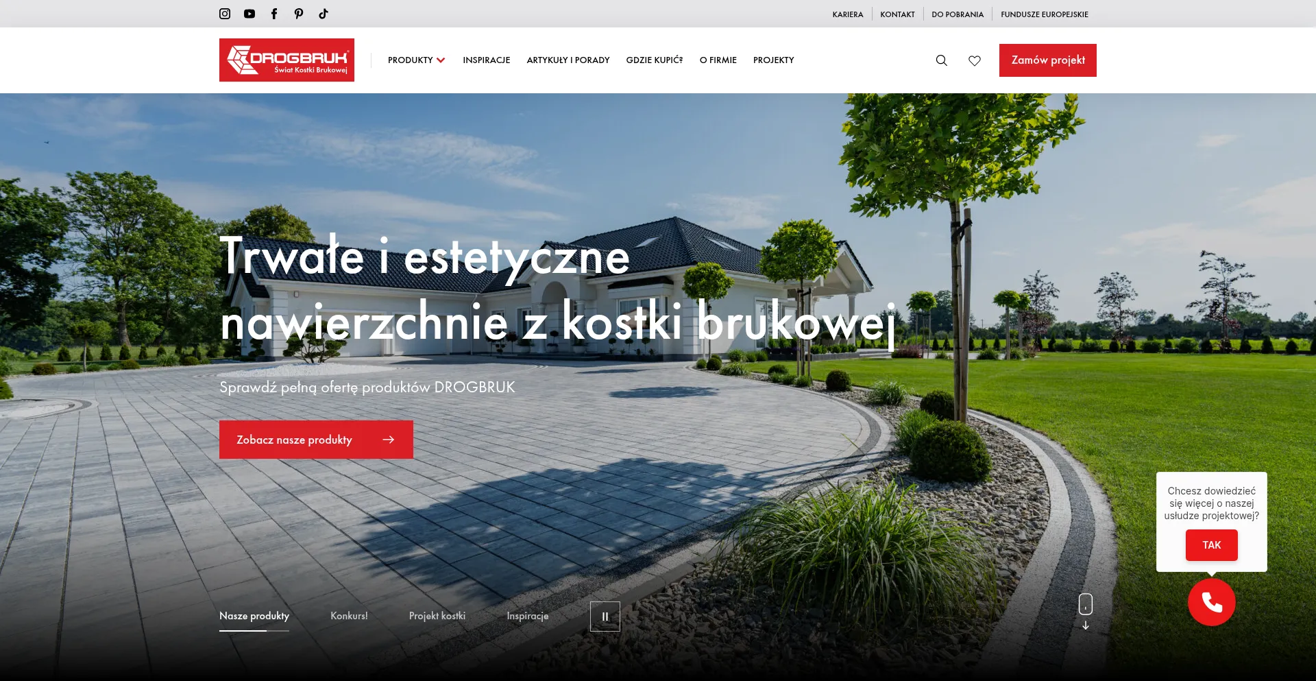Website screenshot of Drogbruk.pl