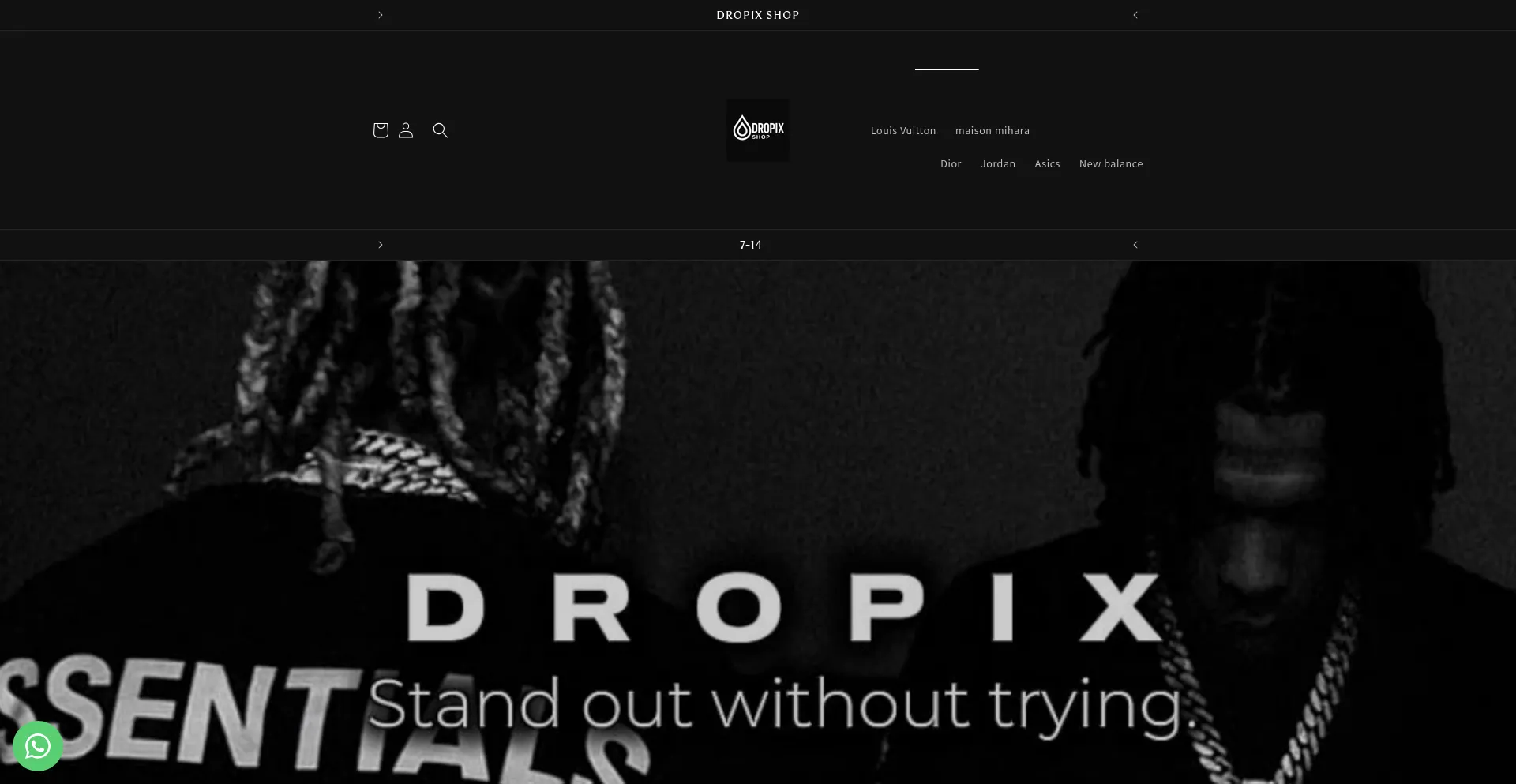 Website screenshot of Dropix.online