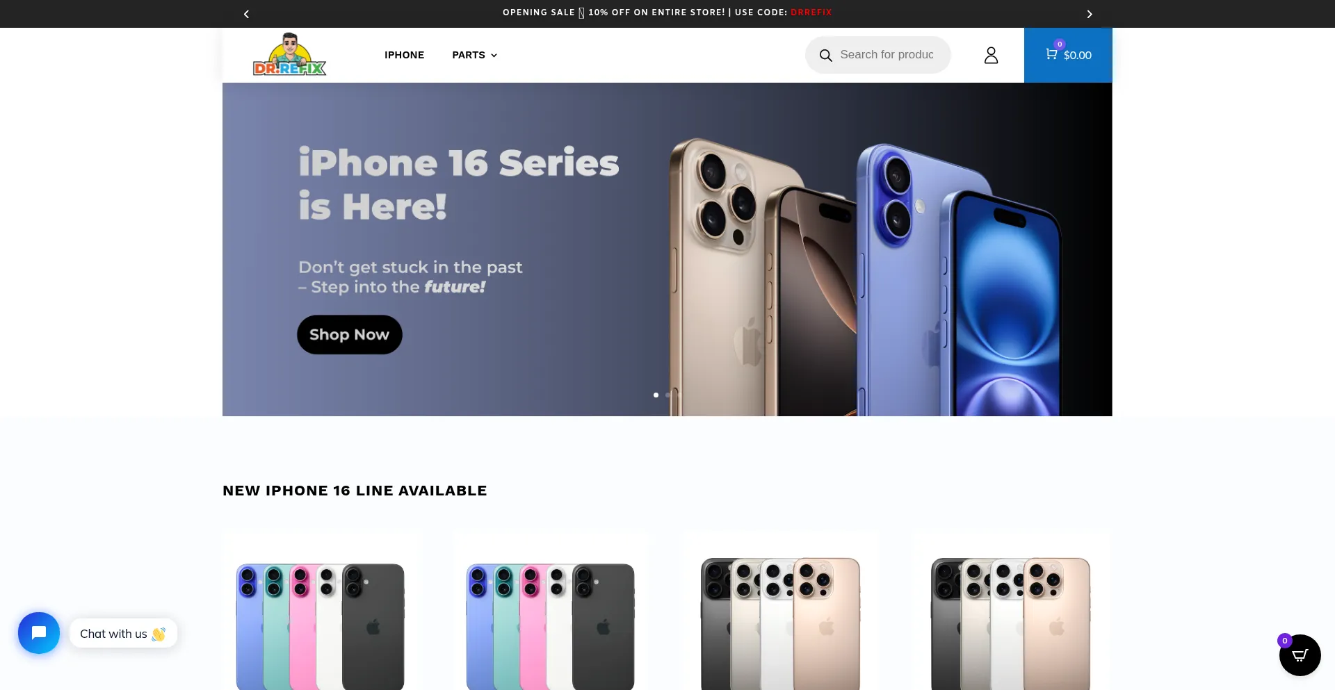 Website screenshot of Drrefix.com