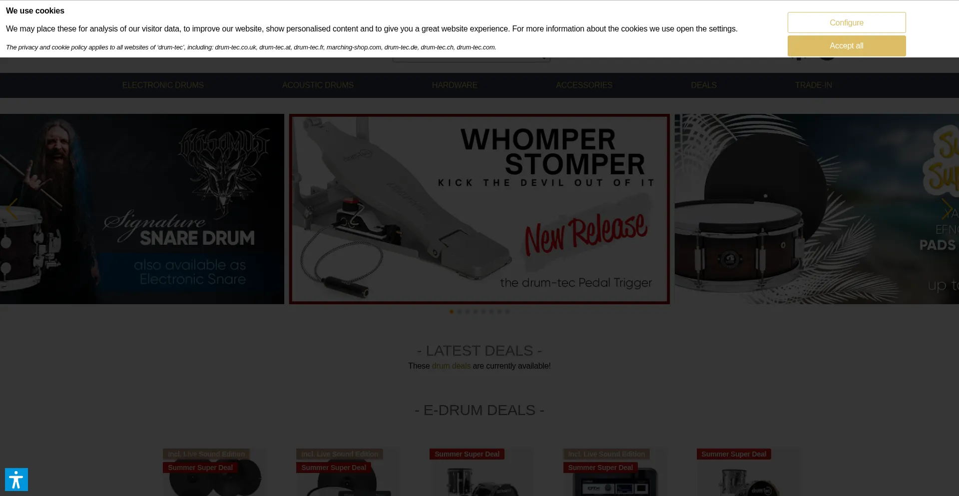 Website screenshot of Drum-tec.com