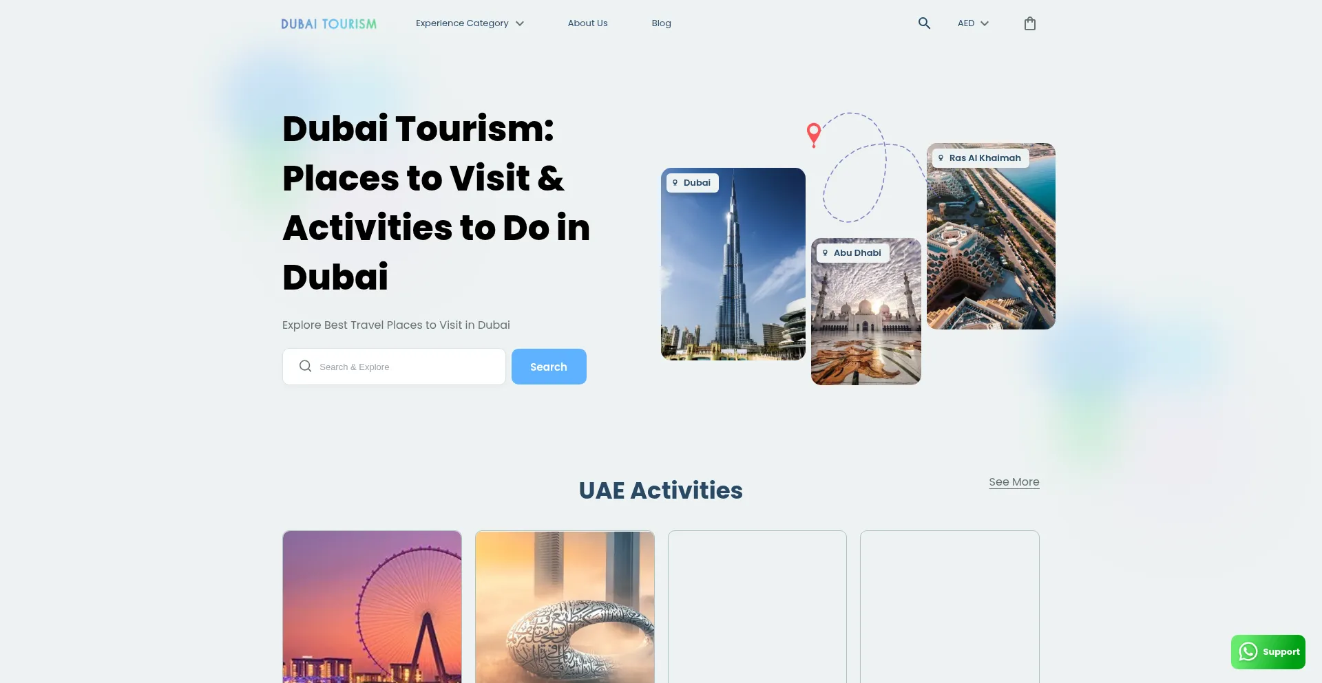 Website screenshot of Dubaitourism.uk