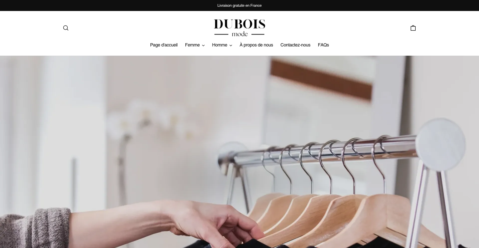Website screenshot of Duboismode.fr