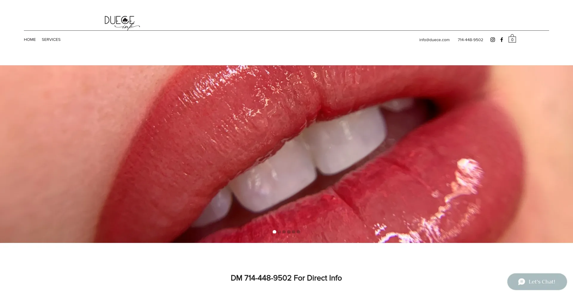 Website screenshot of Duece.com