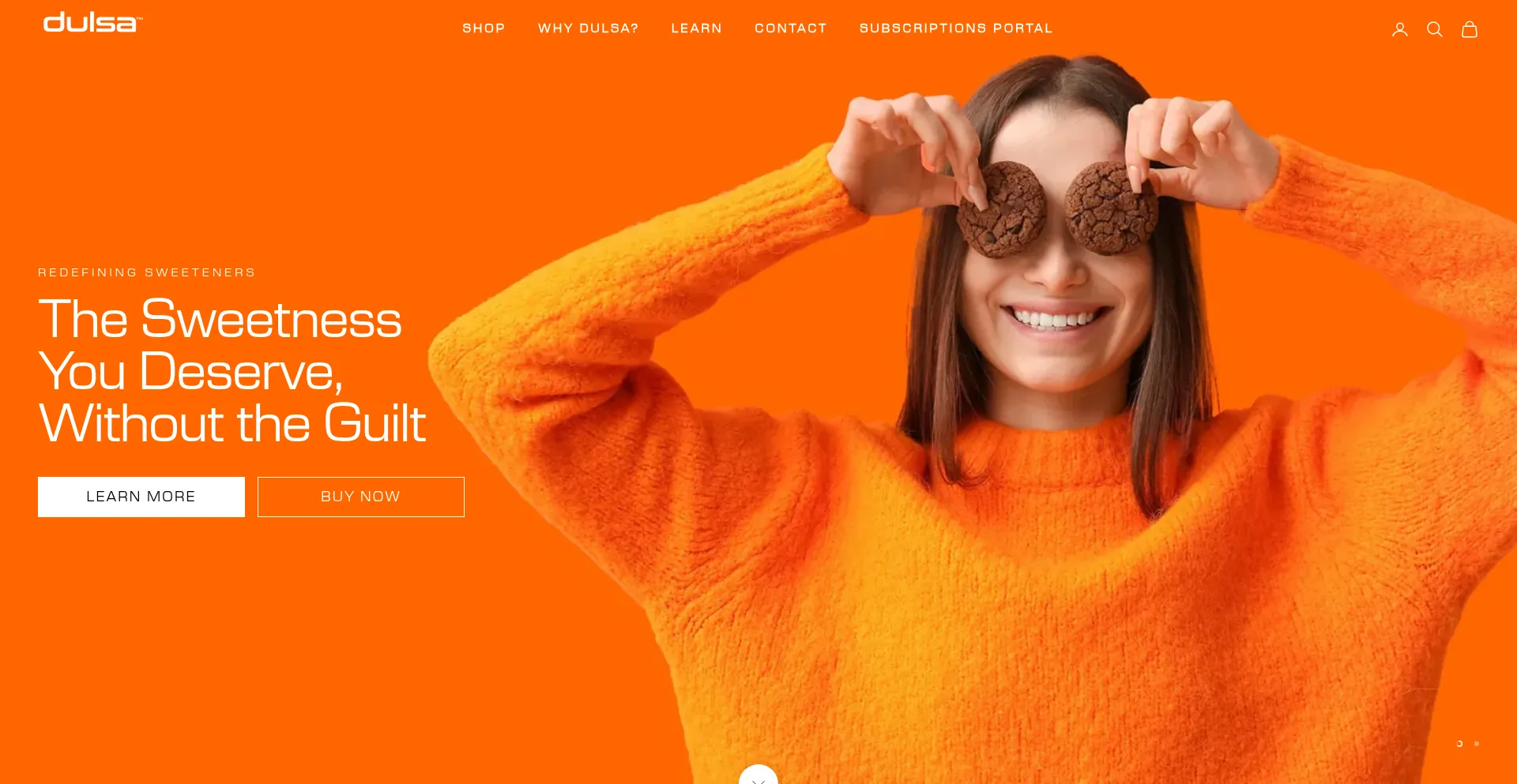Website screenshot of Dulsalife.com