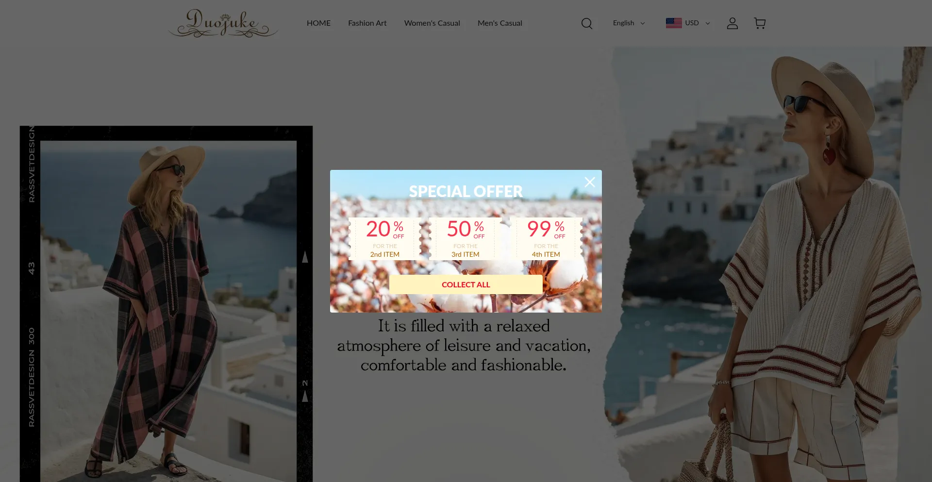 Website screenshot of Duojuke.com