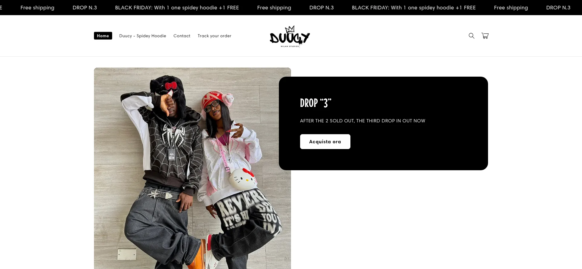 Website screenshot of Duucy.com
