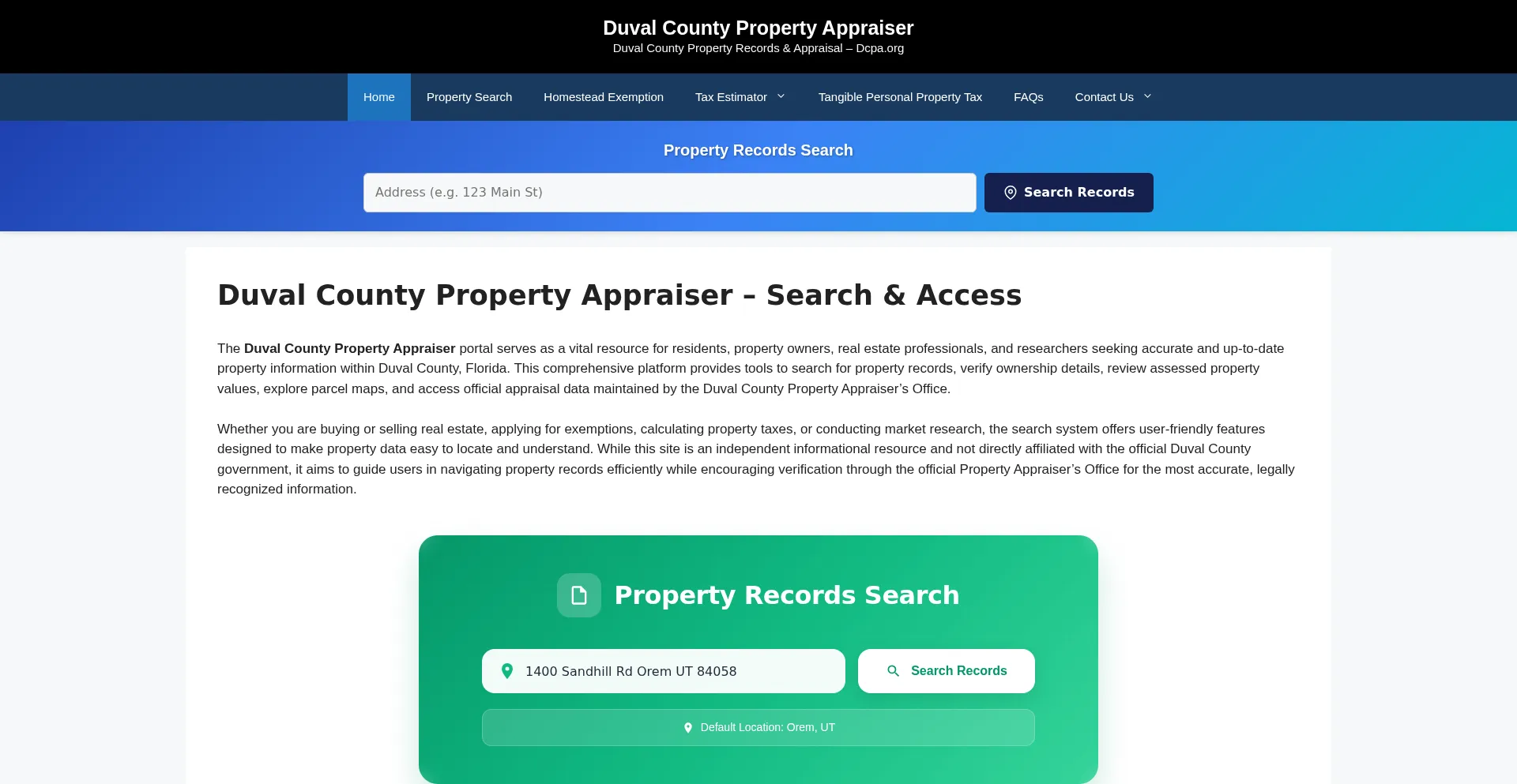 Duvalcountypropertyappraiser.org