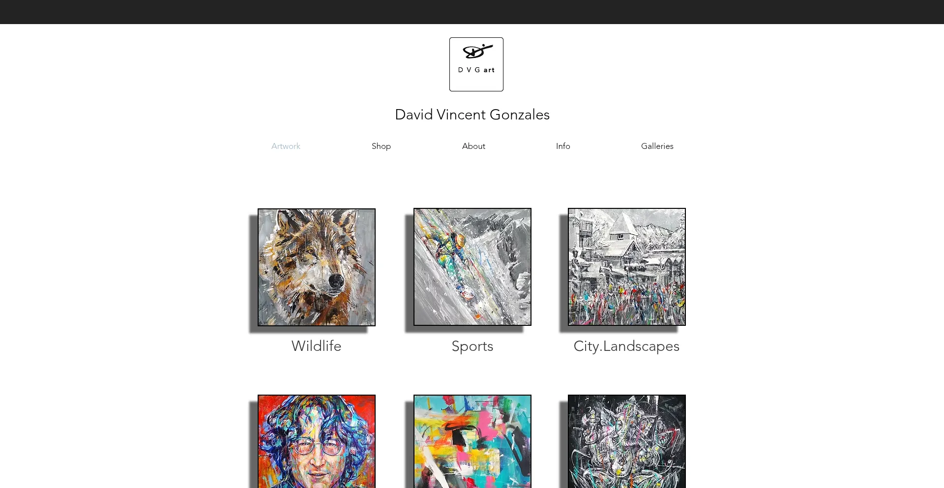 Website screenshot of Dvgart.com