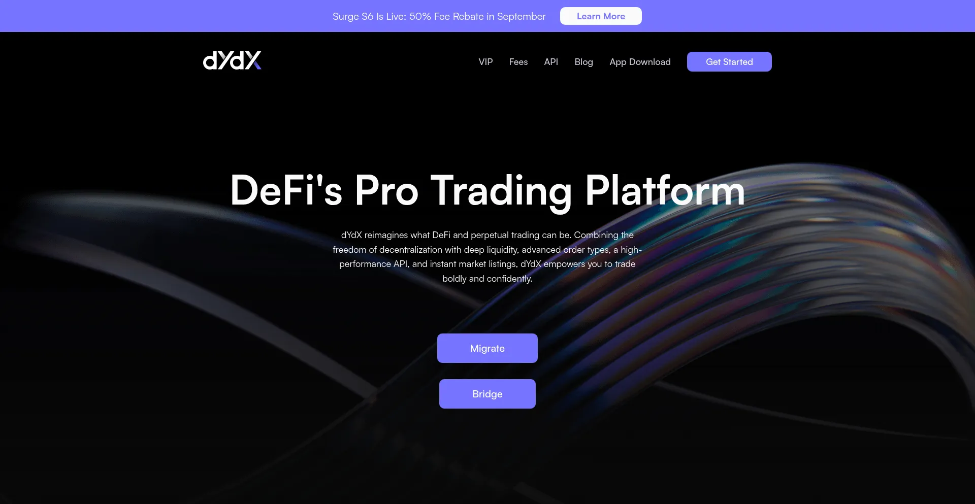 Dydx.click Screenshot