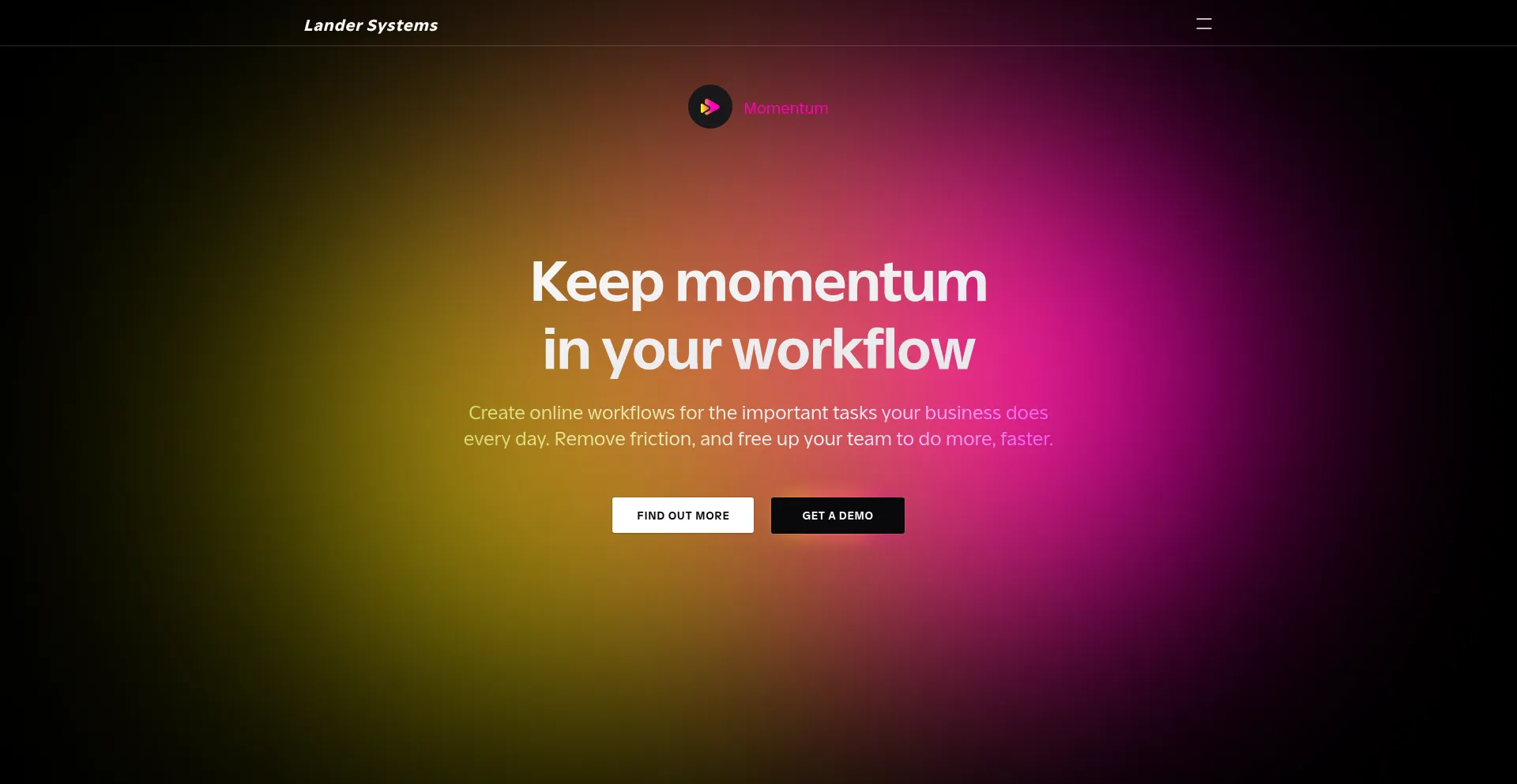 Website screenshot of E.withmomentum.com