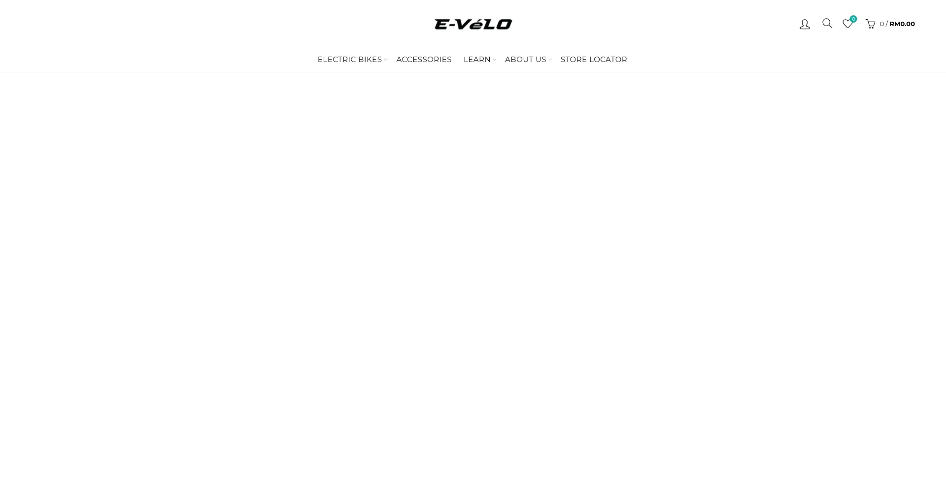 Website screenshot of E-velo.my
