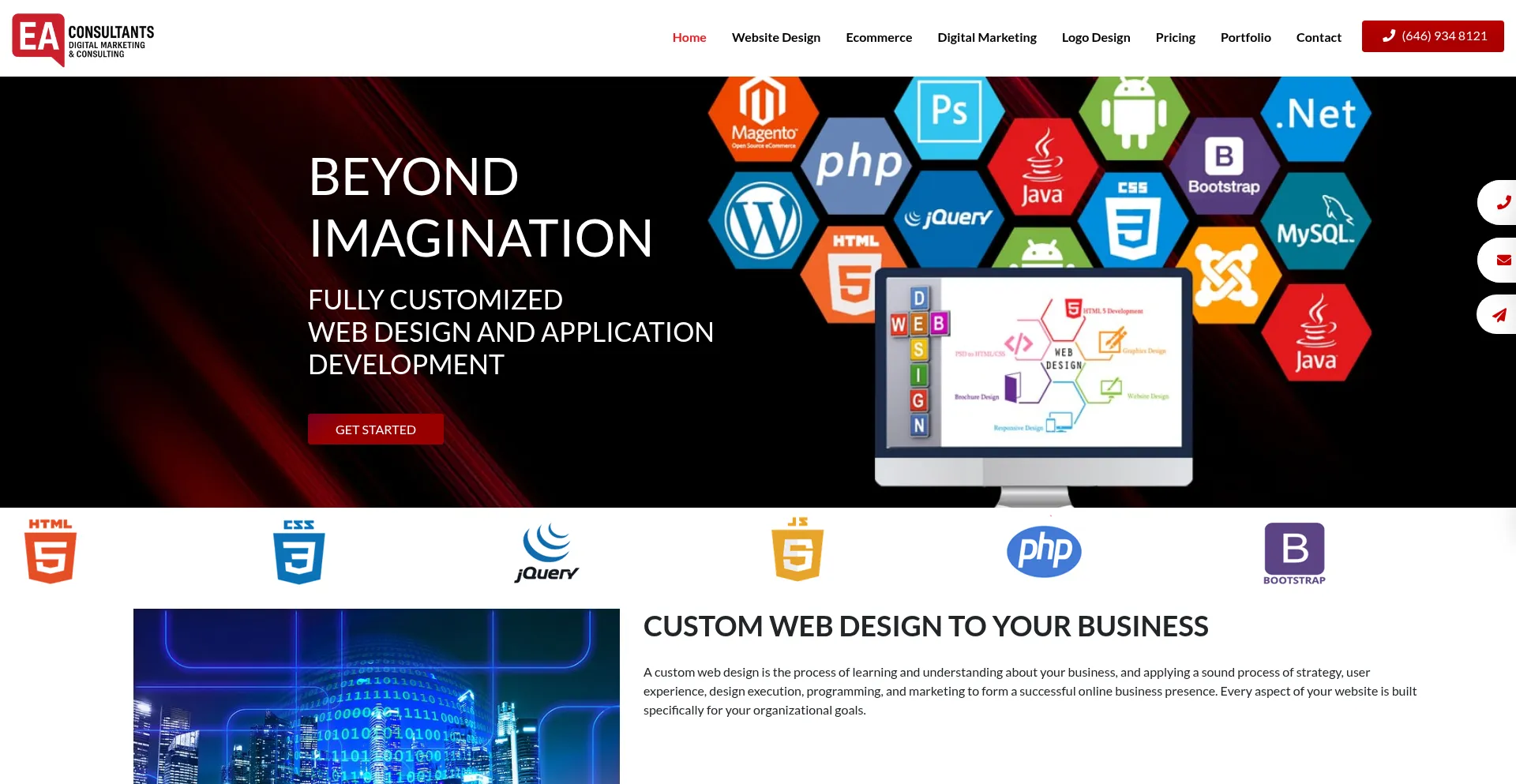 Website screenshot of Eaconsultantsllc.us