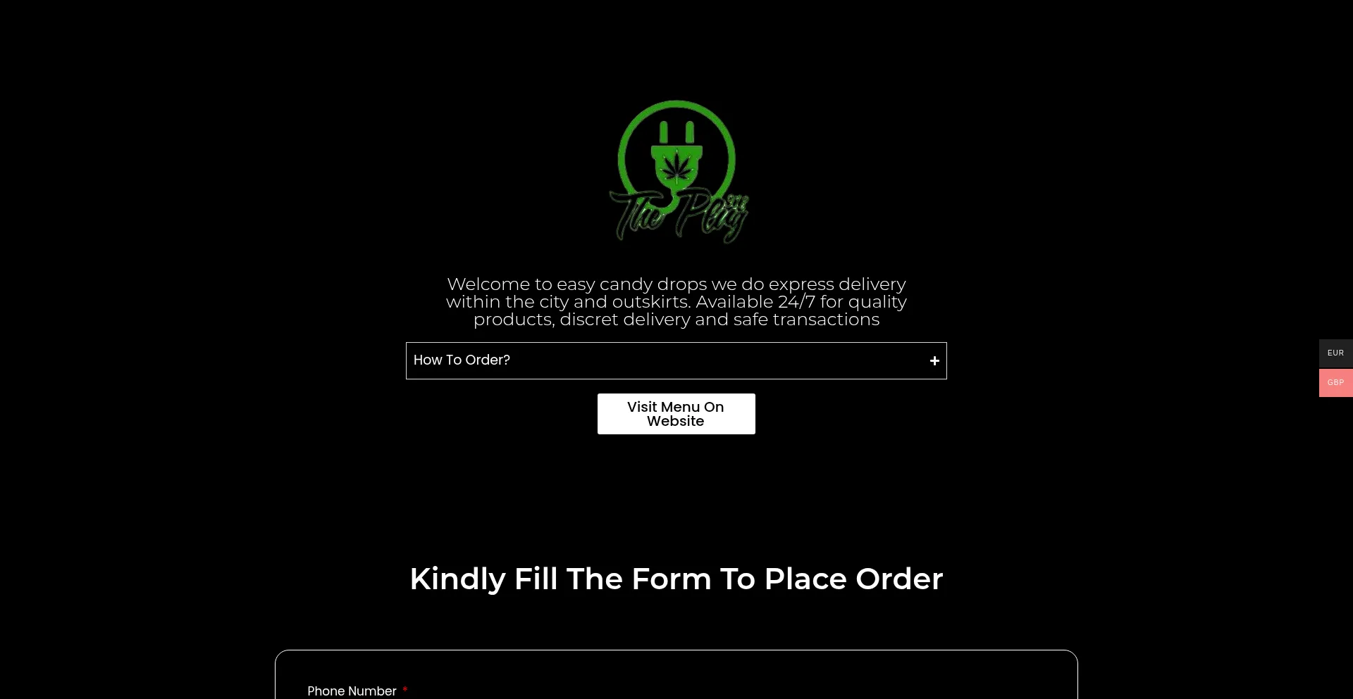 Website screenshot of Easycandydrops.com