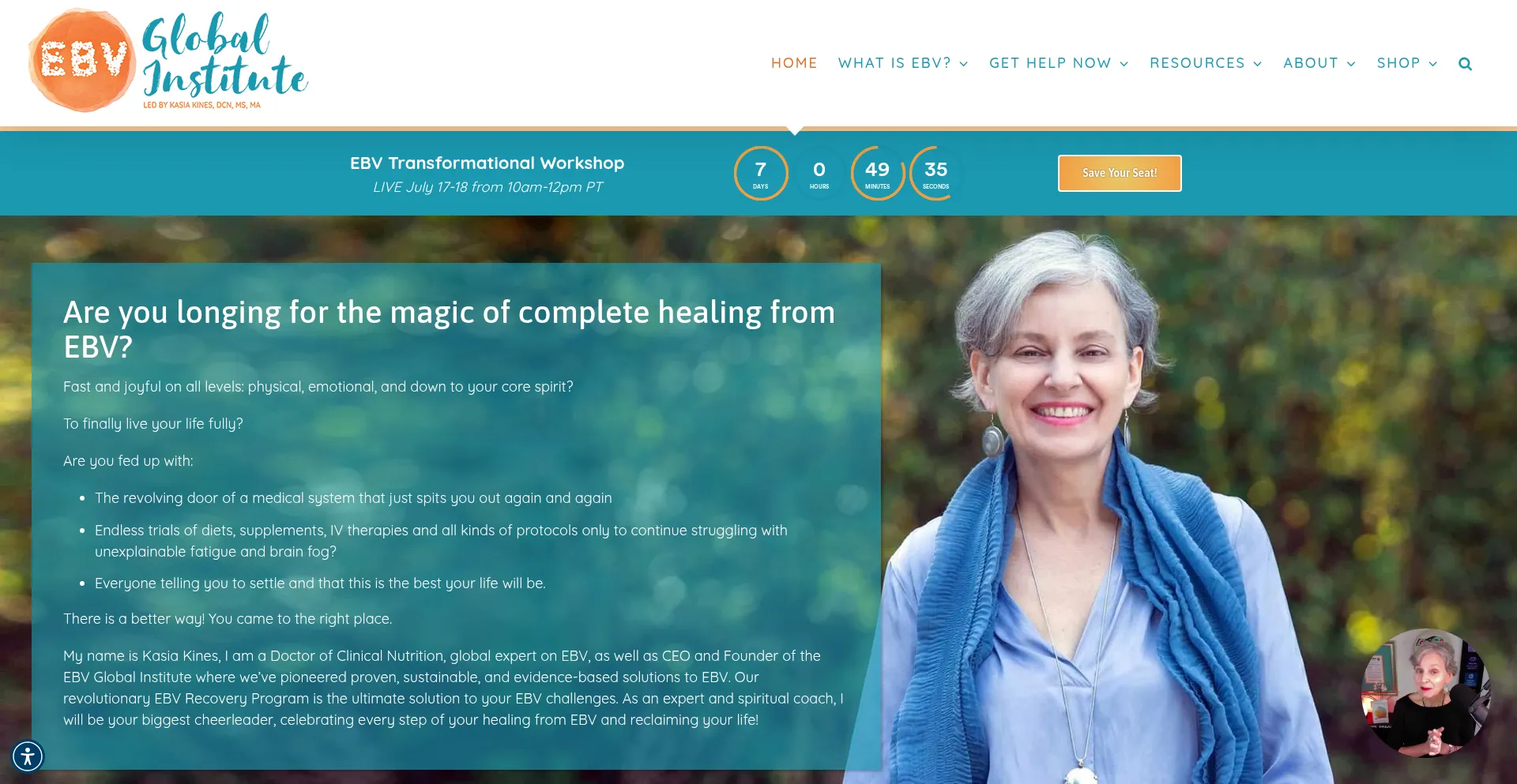 Website screenshot of Ebvhelp.com