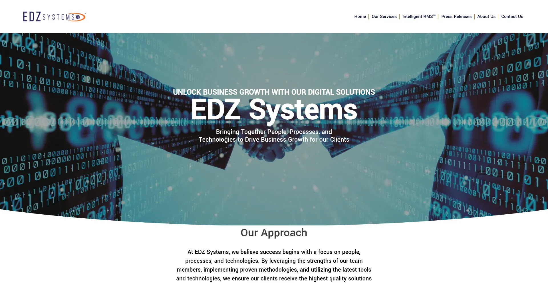 Website screenshot of Edzsystems.com
