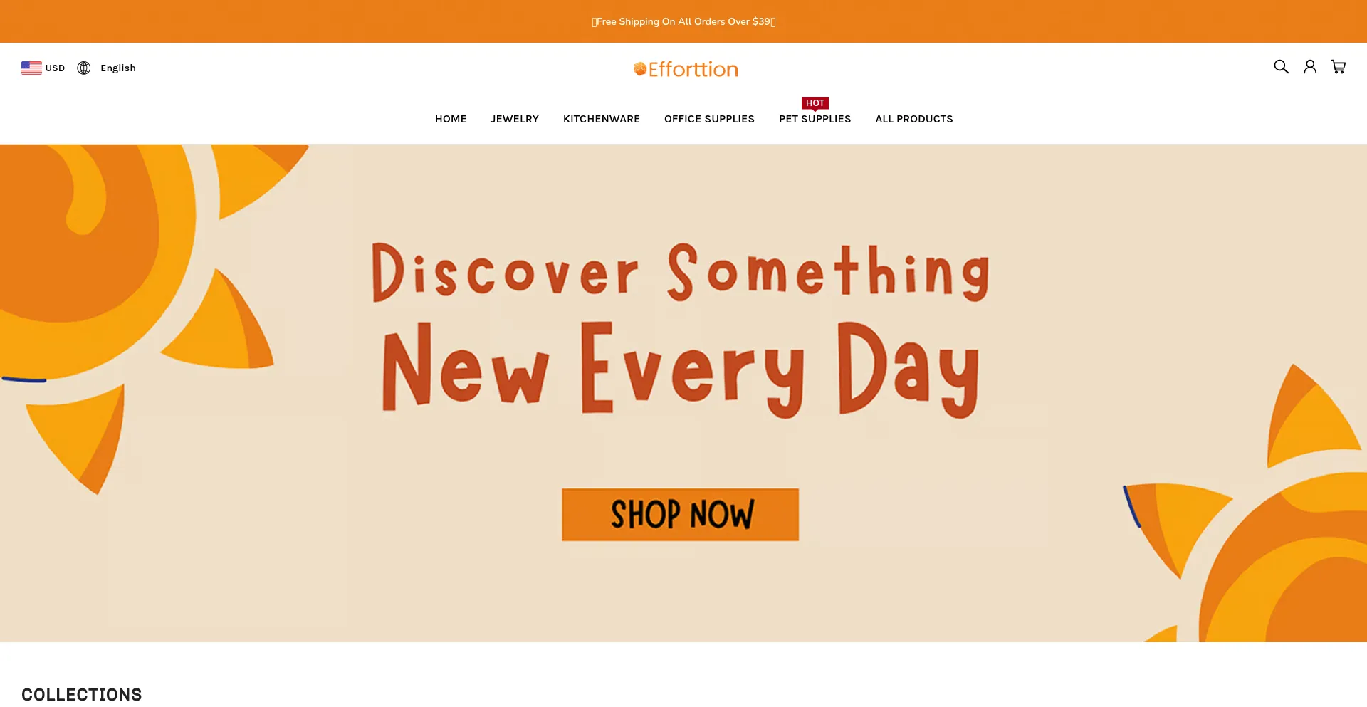 Website screenshot of Efforttion.com