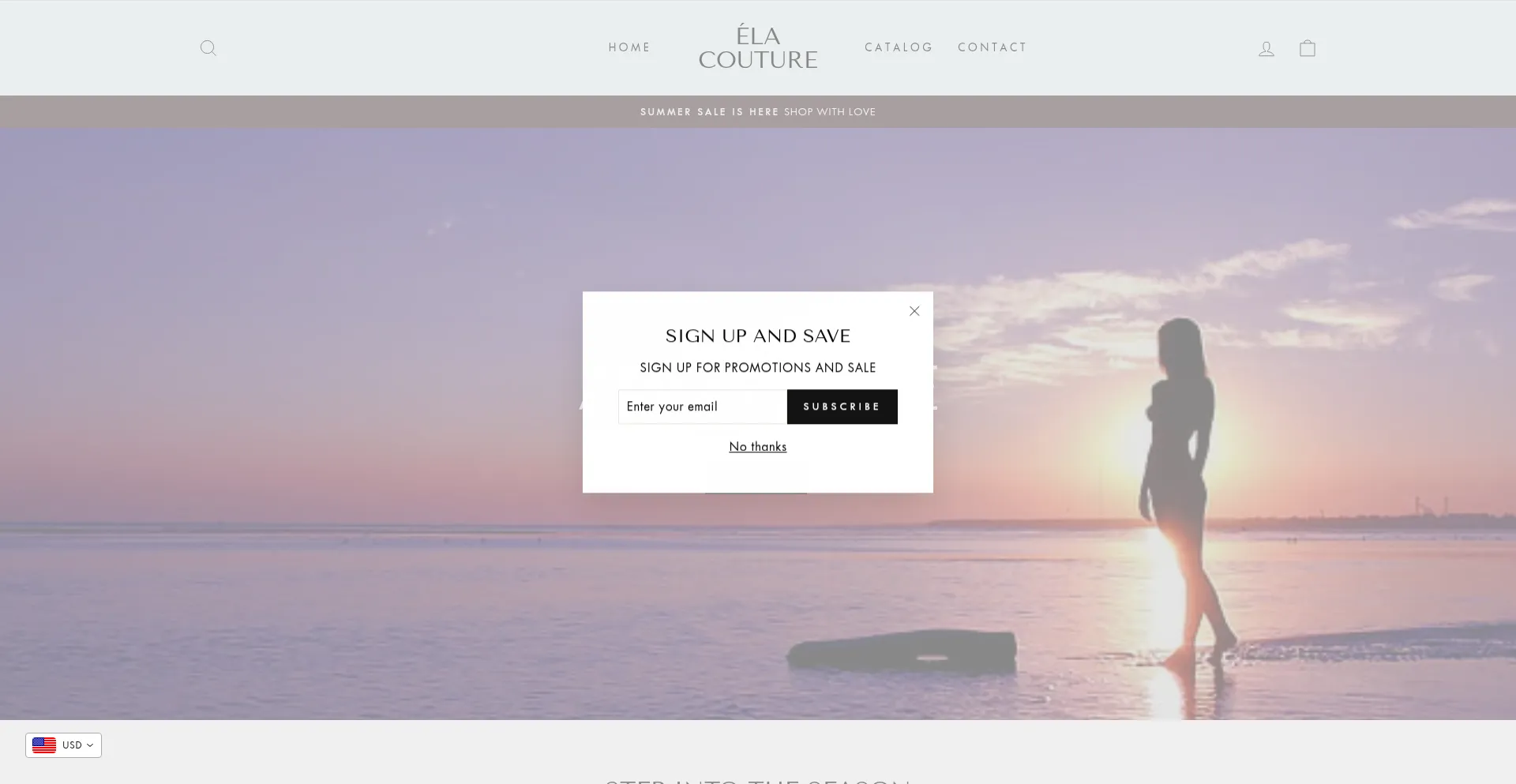 Website screenshot of Elacouture.com