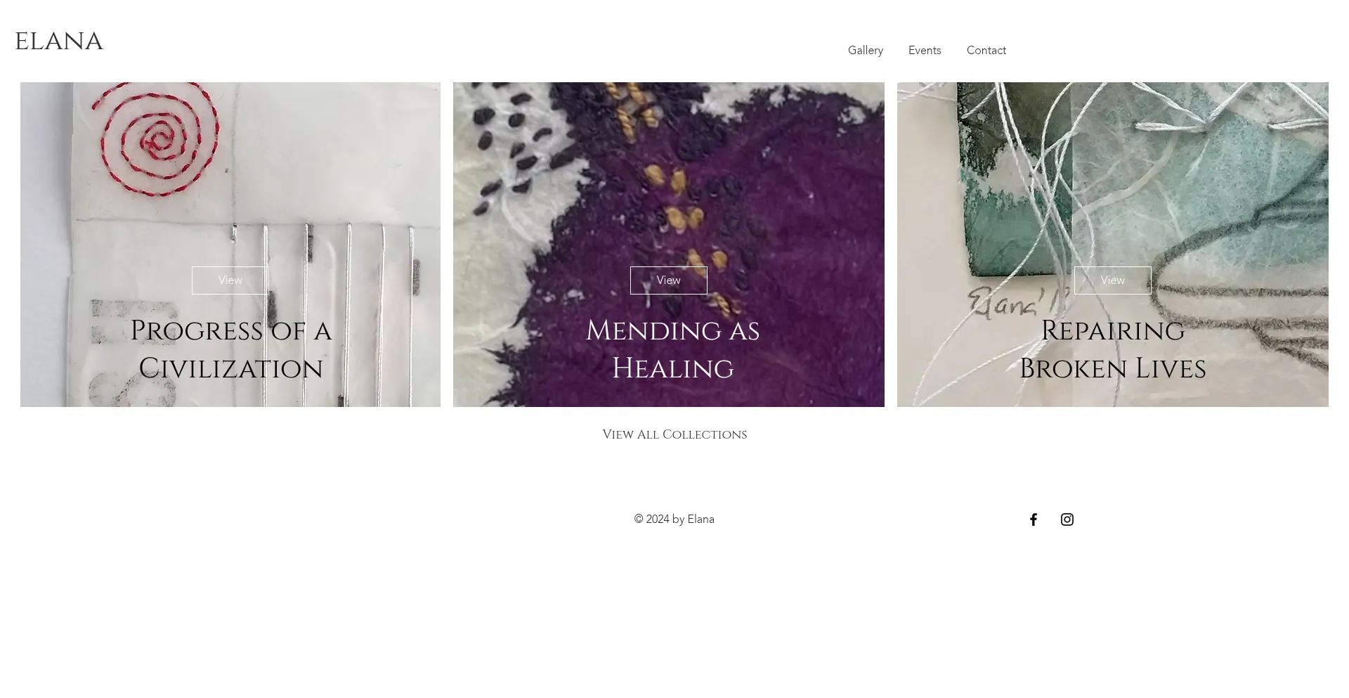 Website screenshot of Elana.ca