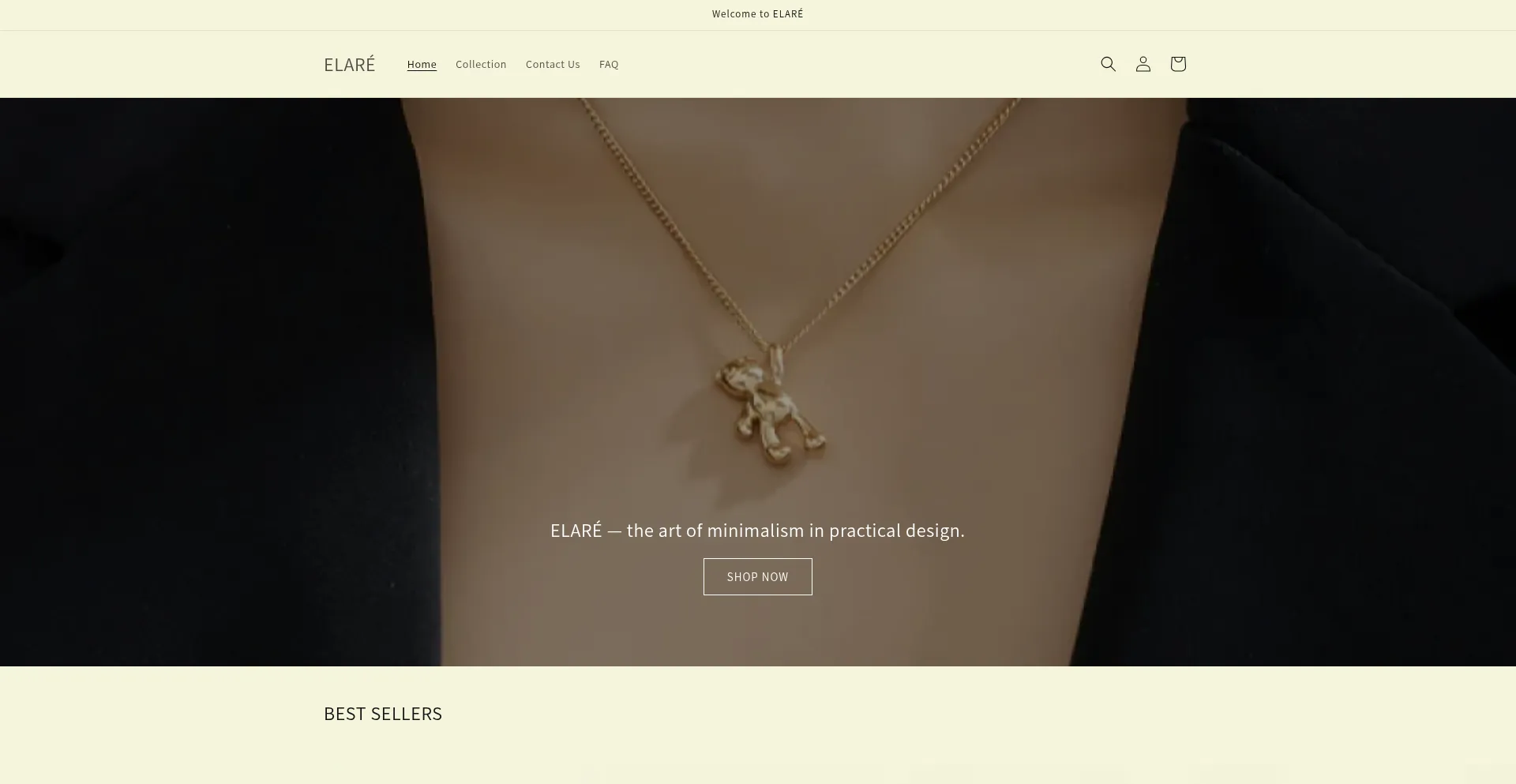 Website screenshot of Elareco.com