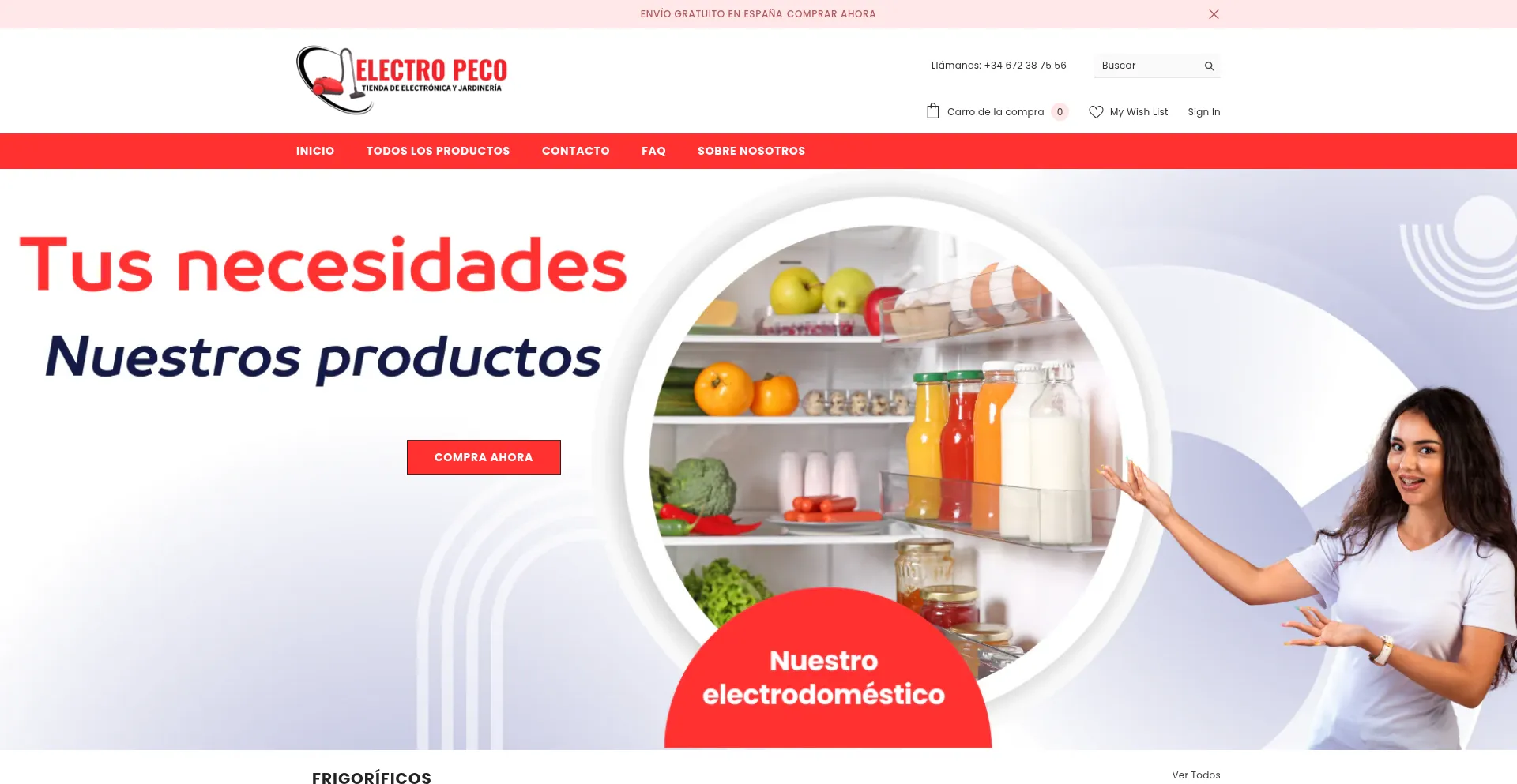 Website screenshot of Electropecosl.es