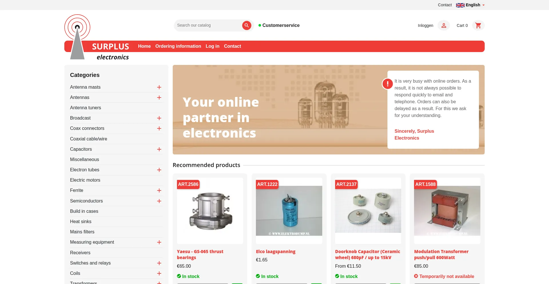 Website screenshot of Elektrodump.nl