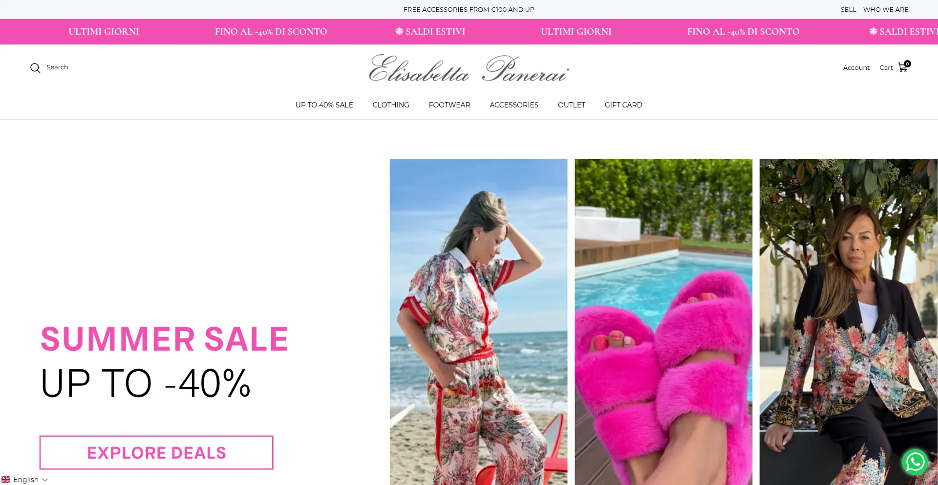 Website screenshot of Elisabettapanerai.it
