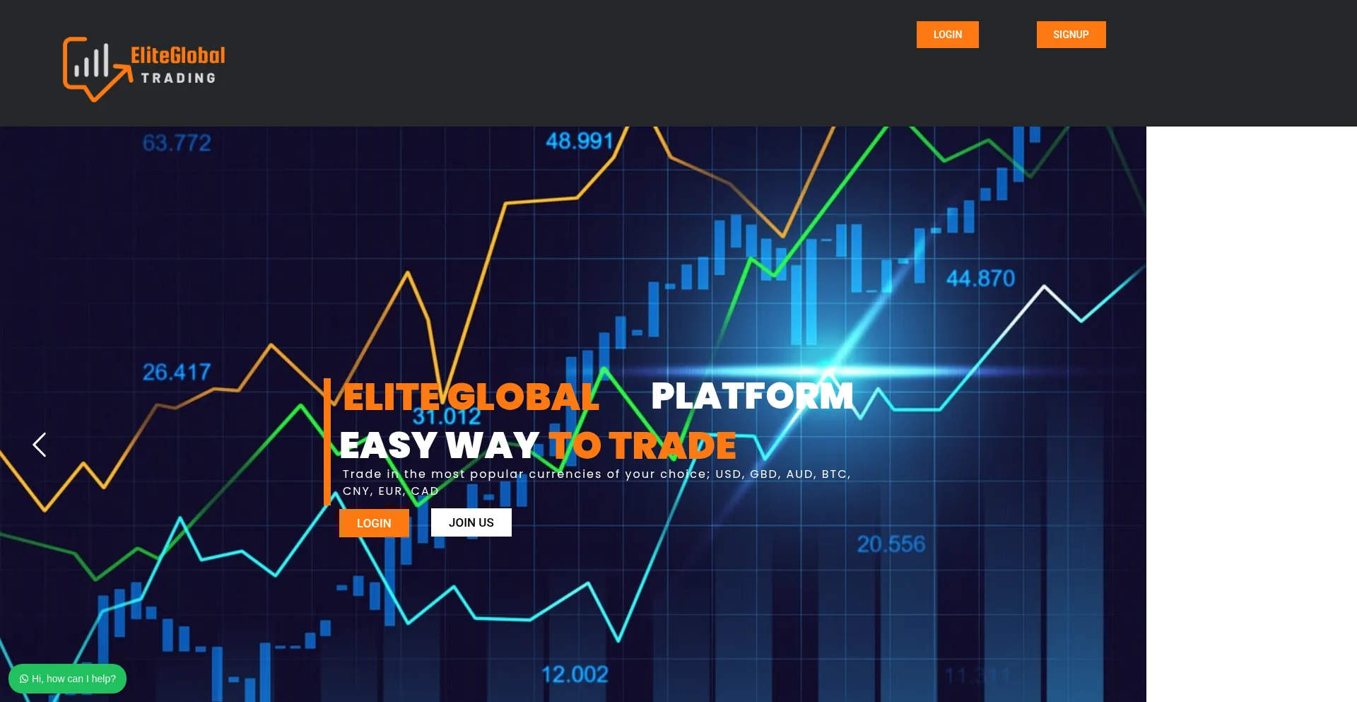 Website screenshot of Eliteglobalinv.com
