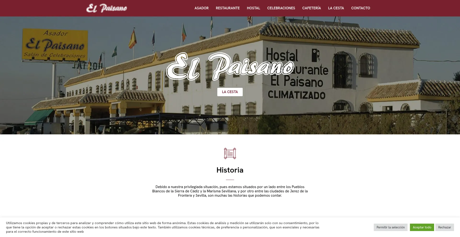 Website screenshot of Elpaisano.es
