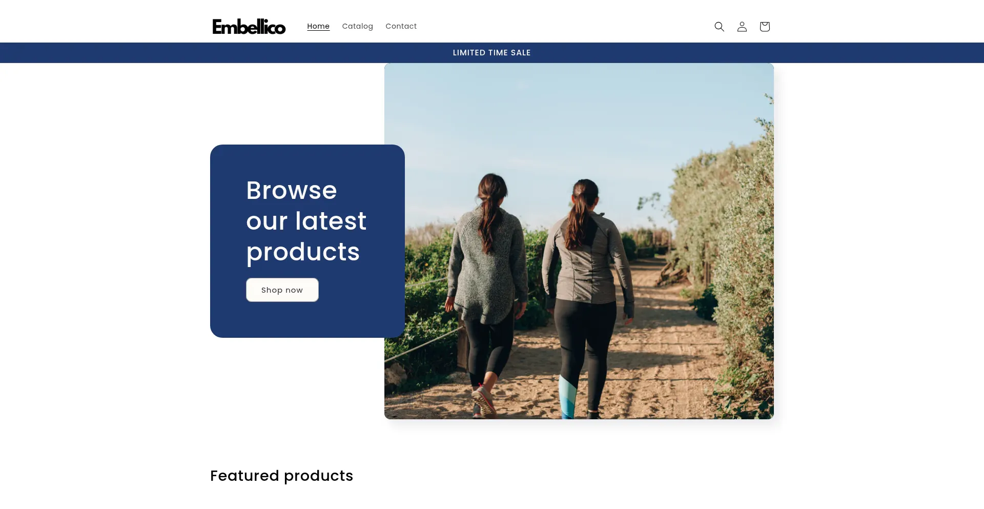 Website screenshot of Embellico.com