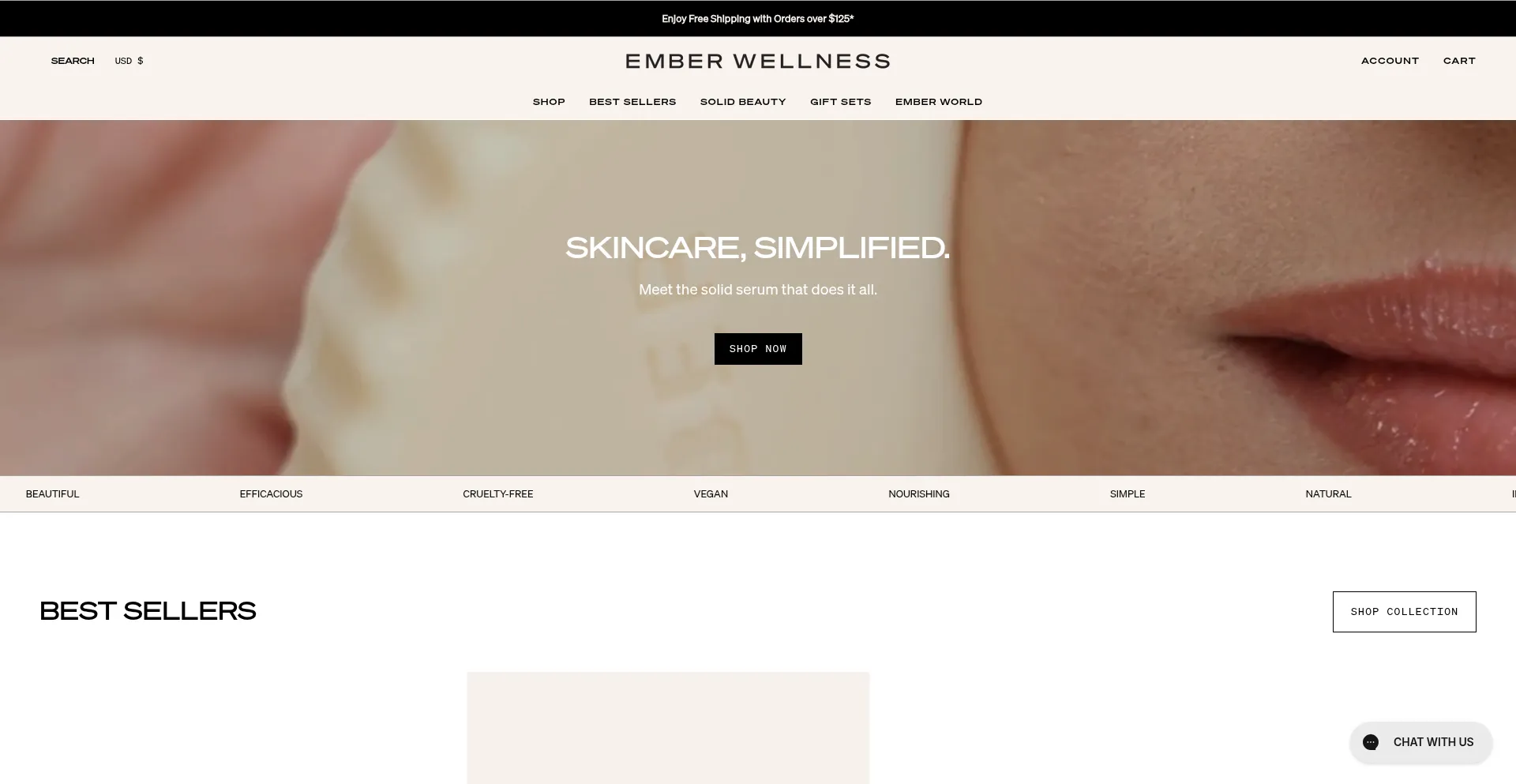 Website screenshot of Emberwellness.com