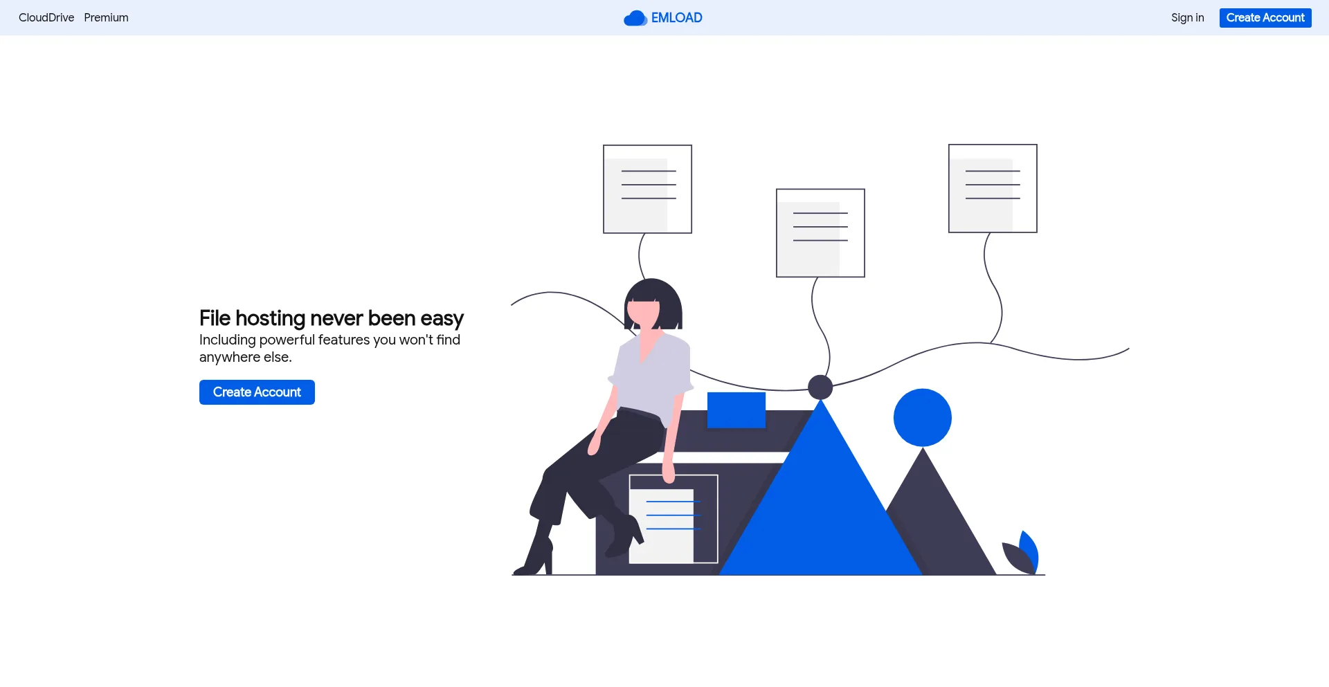 Website screenshot of Emload.com
