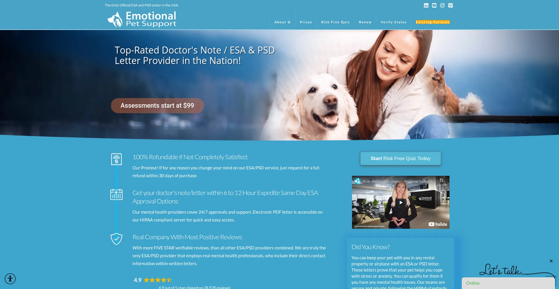 Ist Emotionalpetsupport.com sicher und vertrauenswürdig?