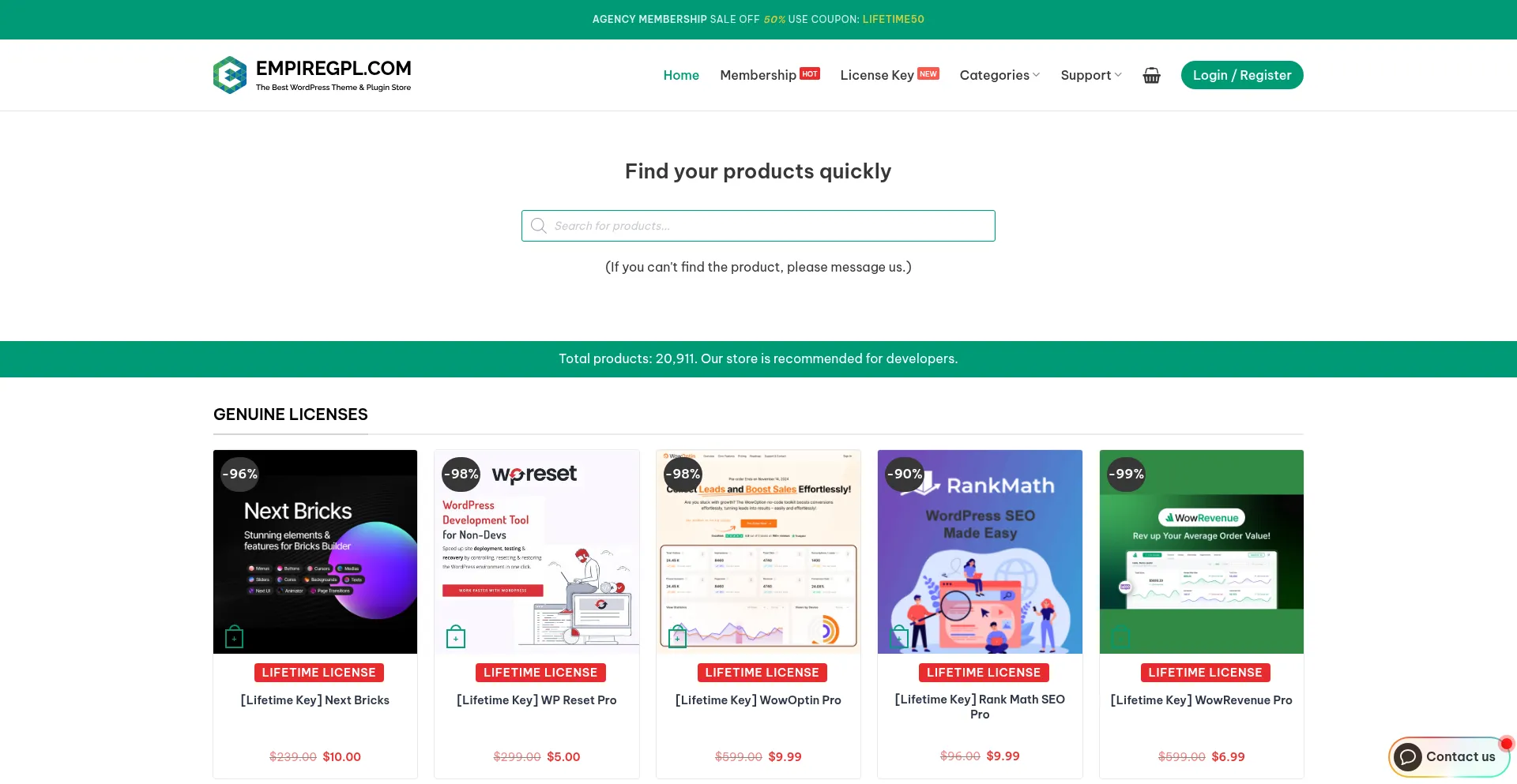 Website screenshot of Empiregpl.com