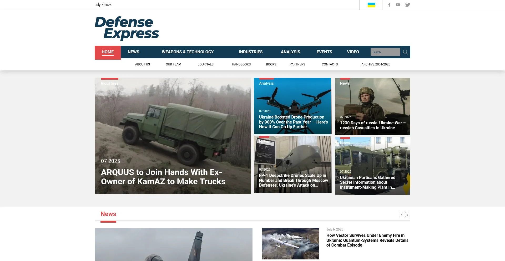 Website screenshot of En.defence-ua.com