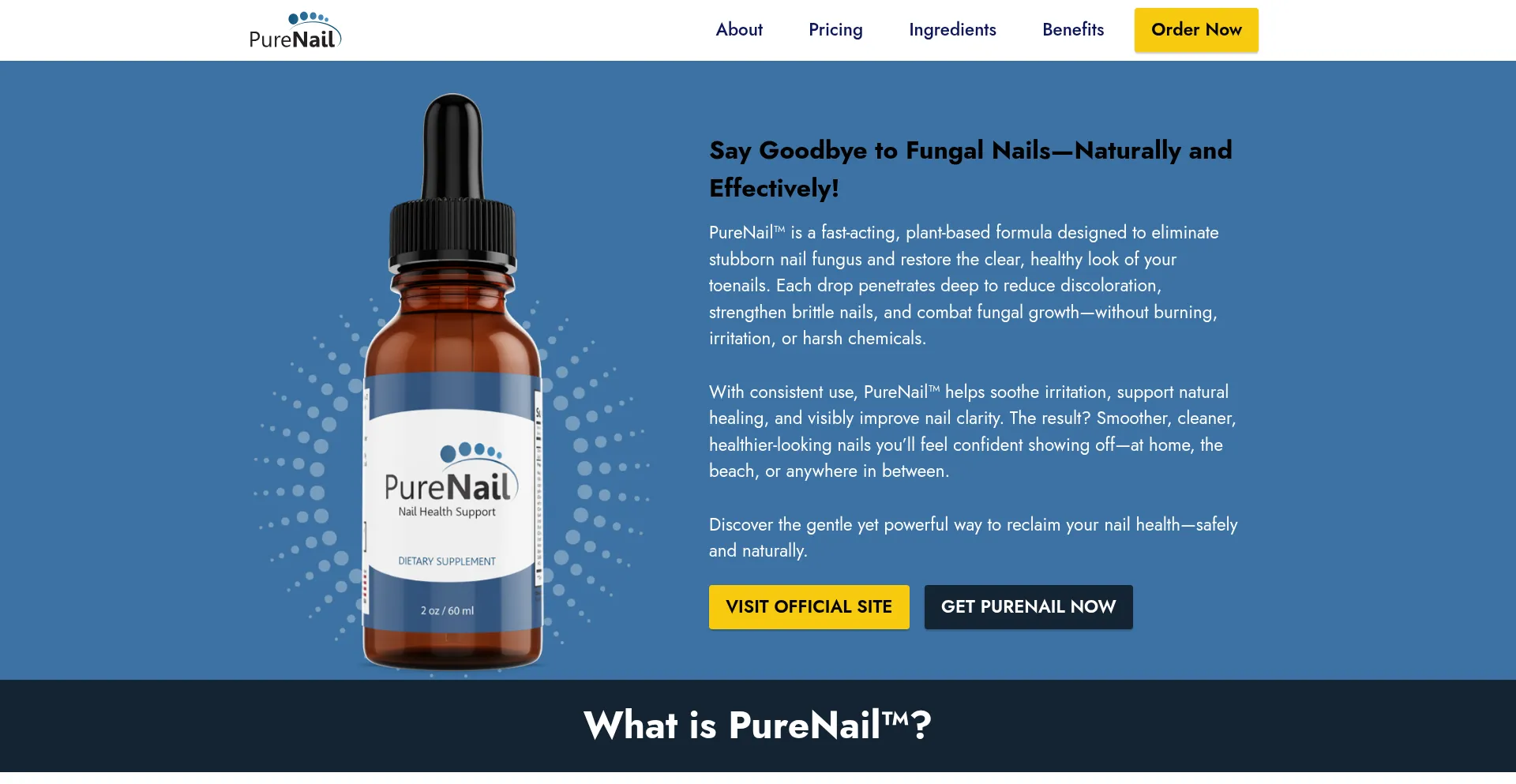 Website screenshot of En-en-us-purenail.com
