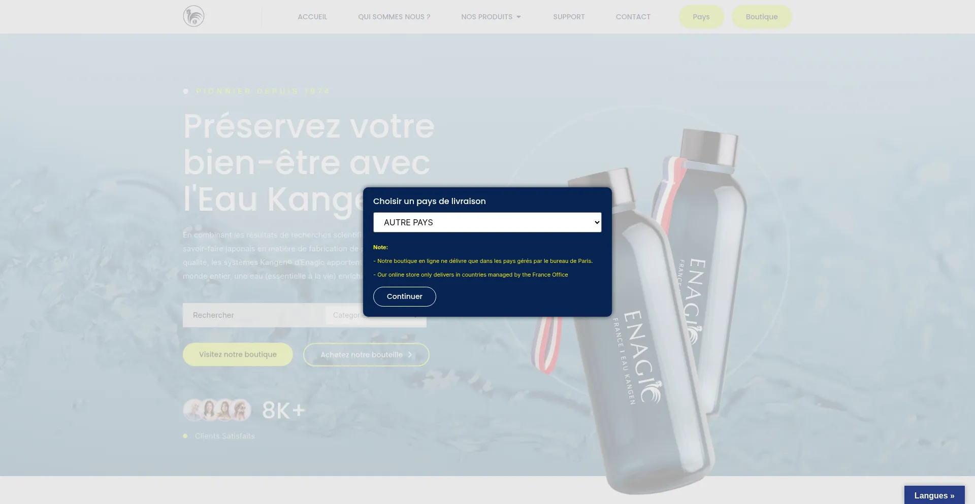 Website screenshot of Enagicfr.com