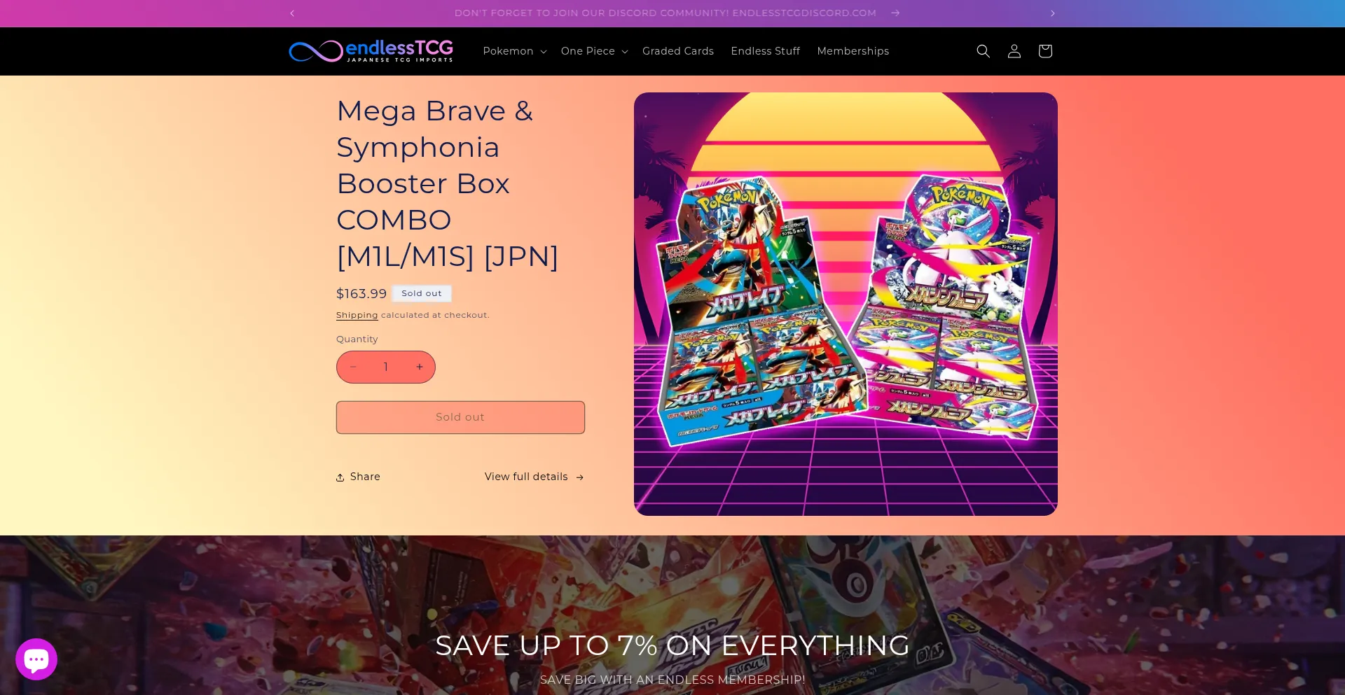 Website screenshot of Endlesstcg.com