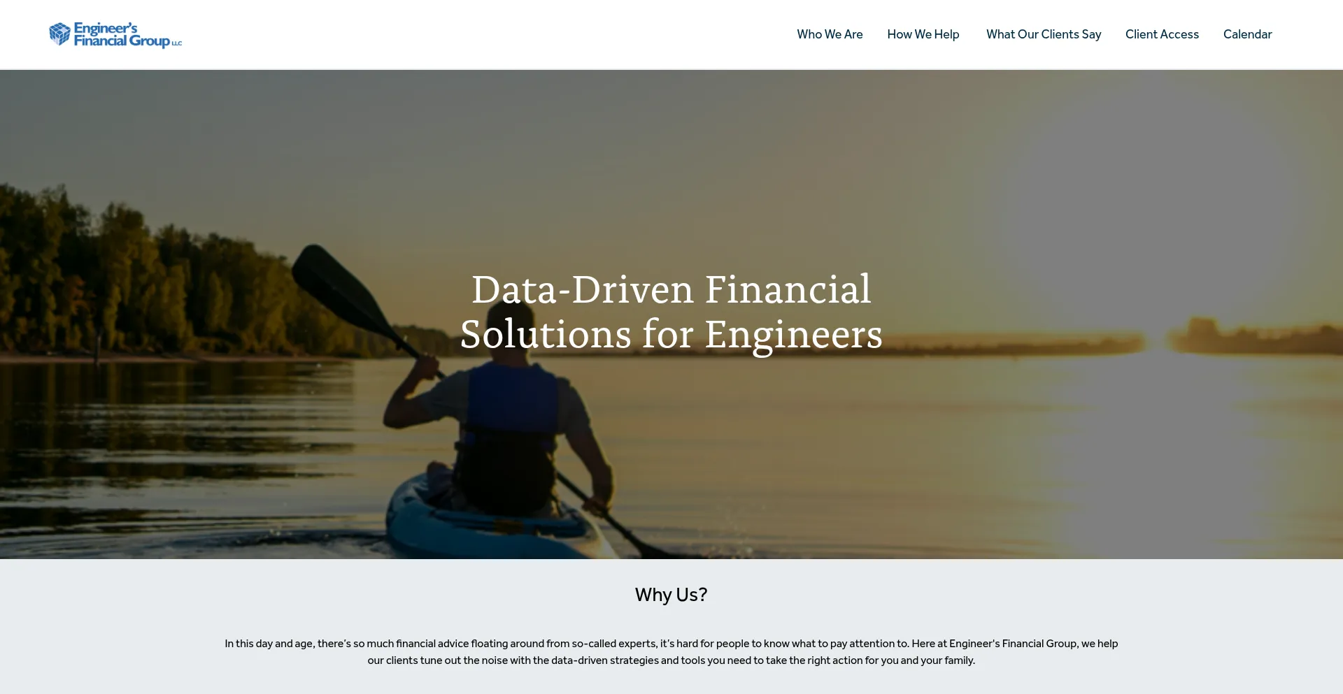 Website screenshot of Engineersfinancialgroup.com