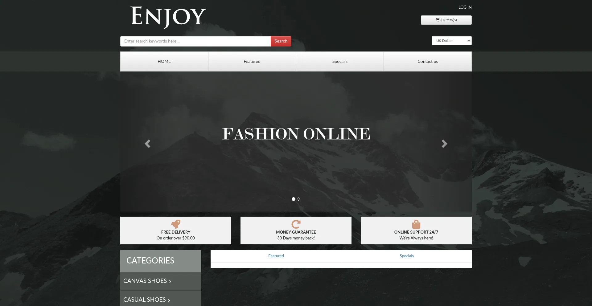 Website screenshot of Enjoyservice.top