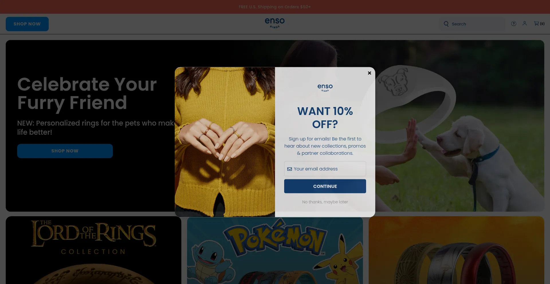 Ensorings.com Screenshot
