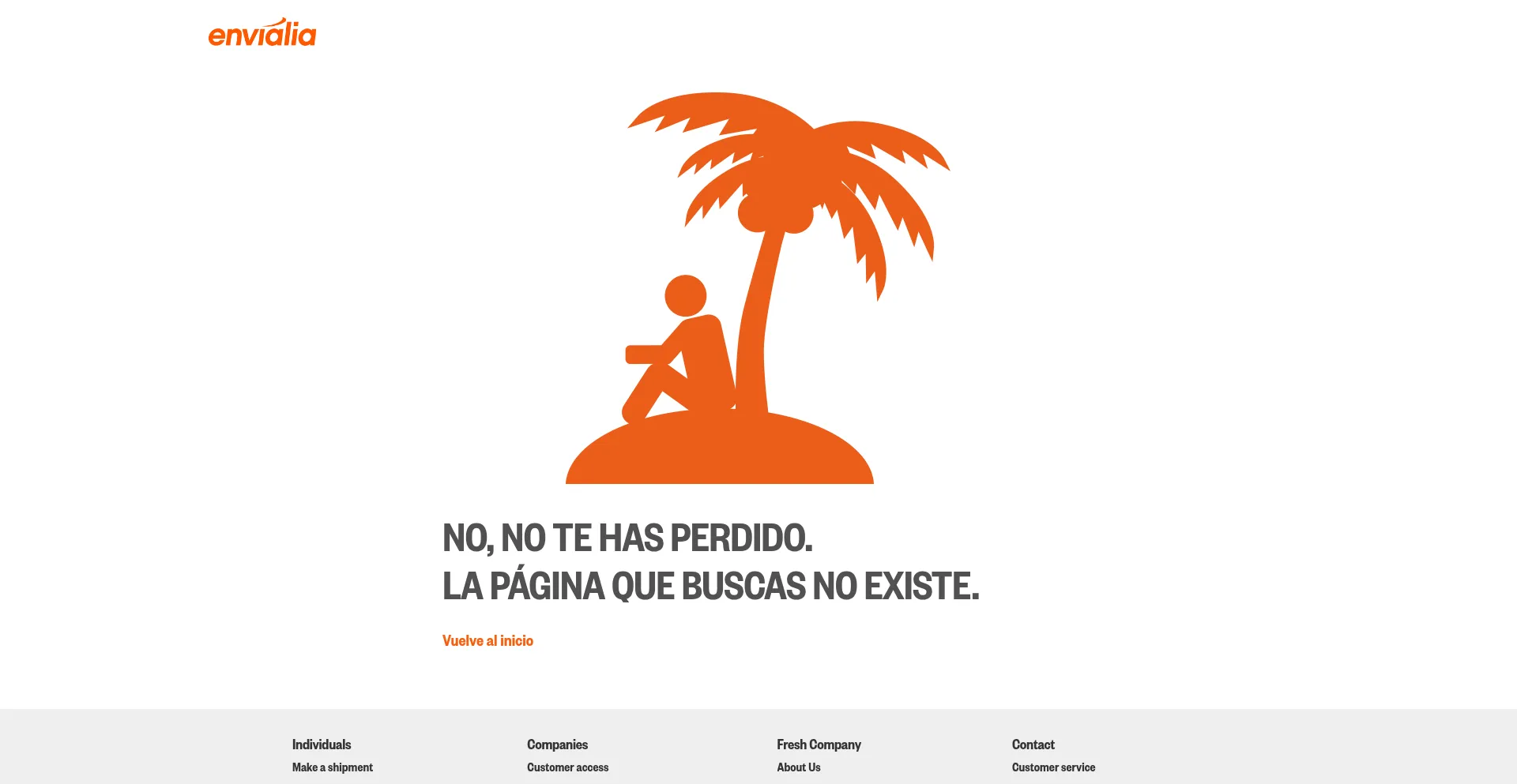 Website screenshot of Envialia.com