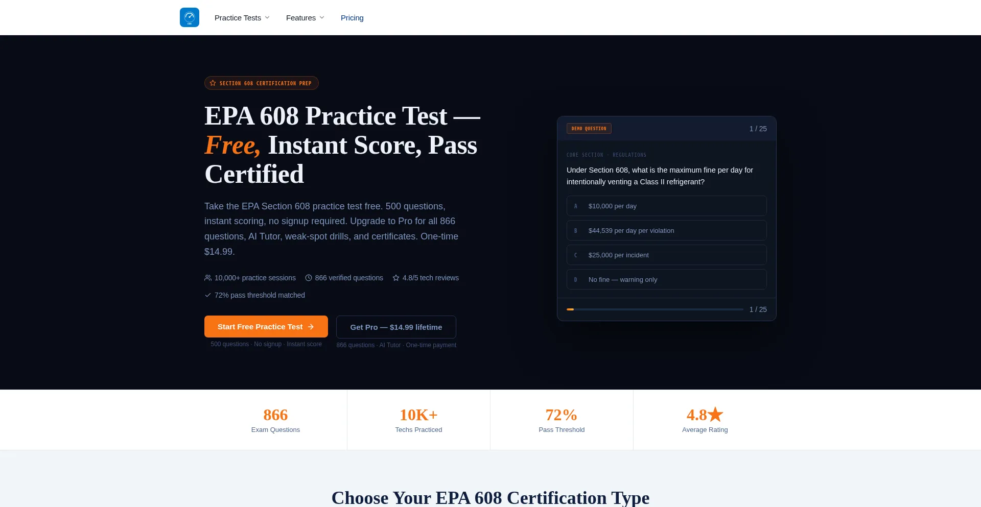 Epa608practicetest.net