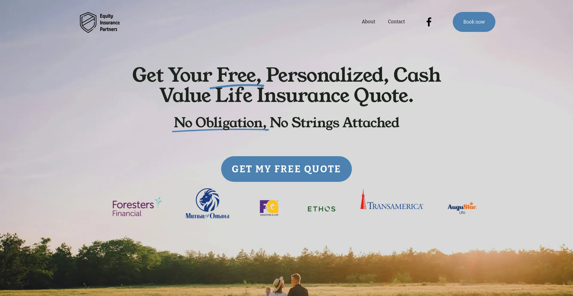 Website screenshot of Equityinsurancepartners.com