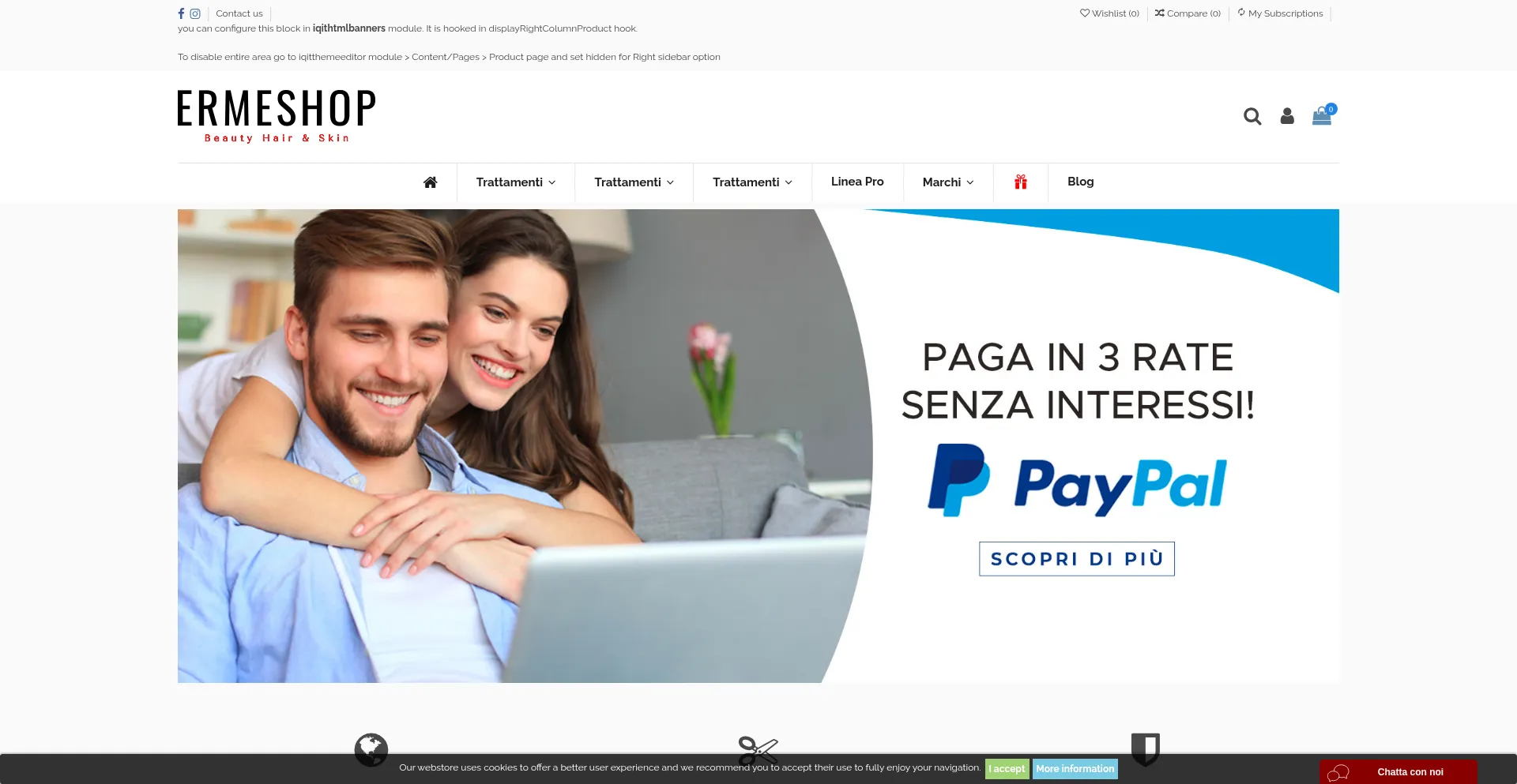 Website screenshot of Ermeshop.com
