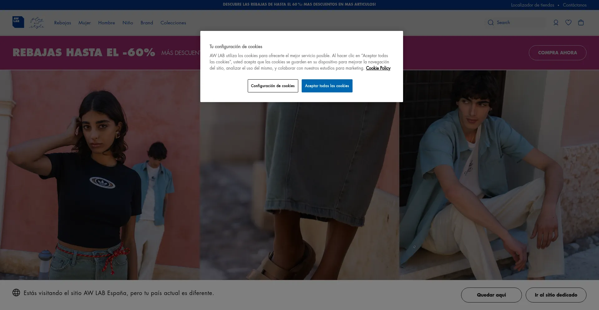 Website screenshot of Es.aw-lab.com
