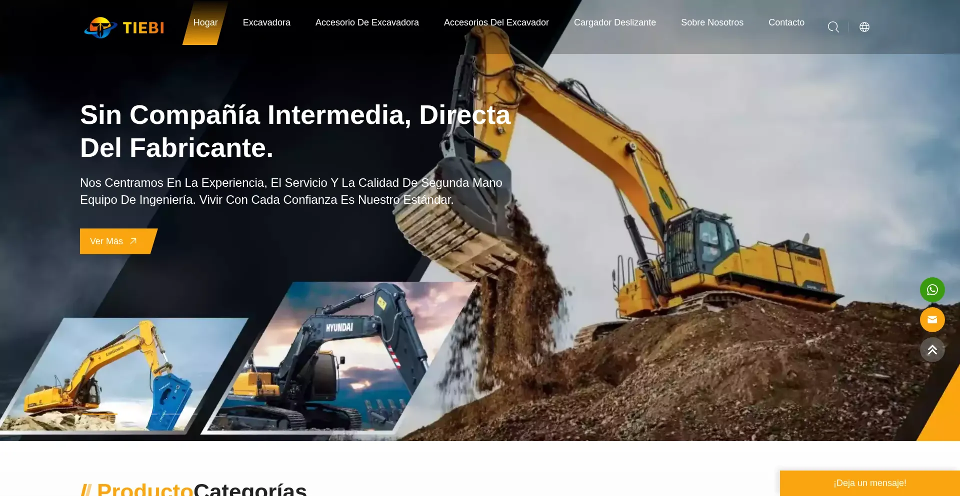 Website screenshot of Es.china-usedexcavator.com