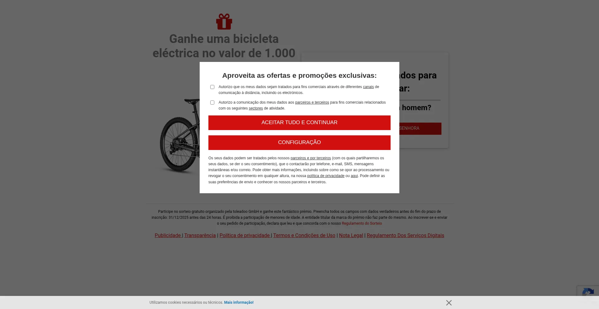 Website screenshot of Escolhavencedora.com