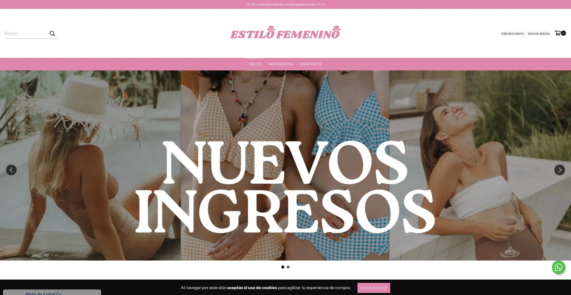 Website screenshot of Estilofemeninook.shop