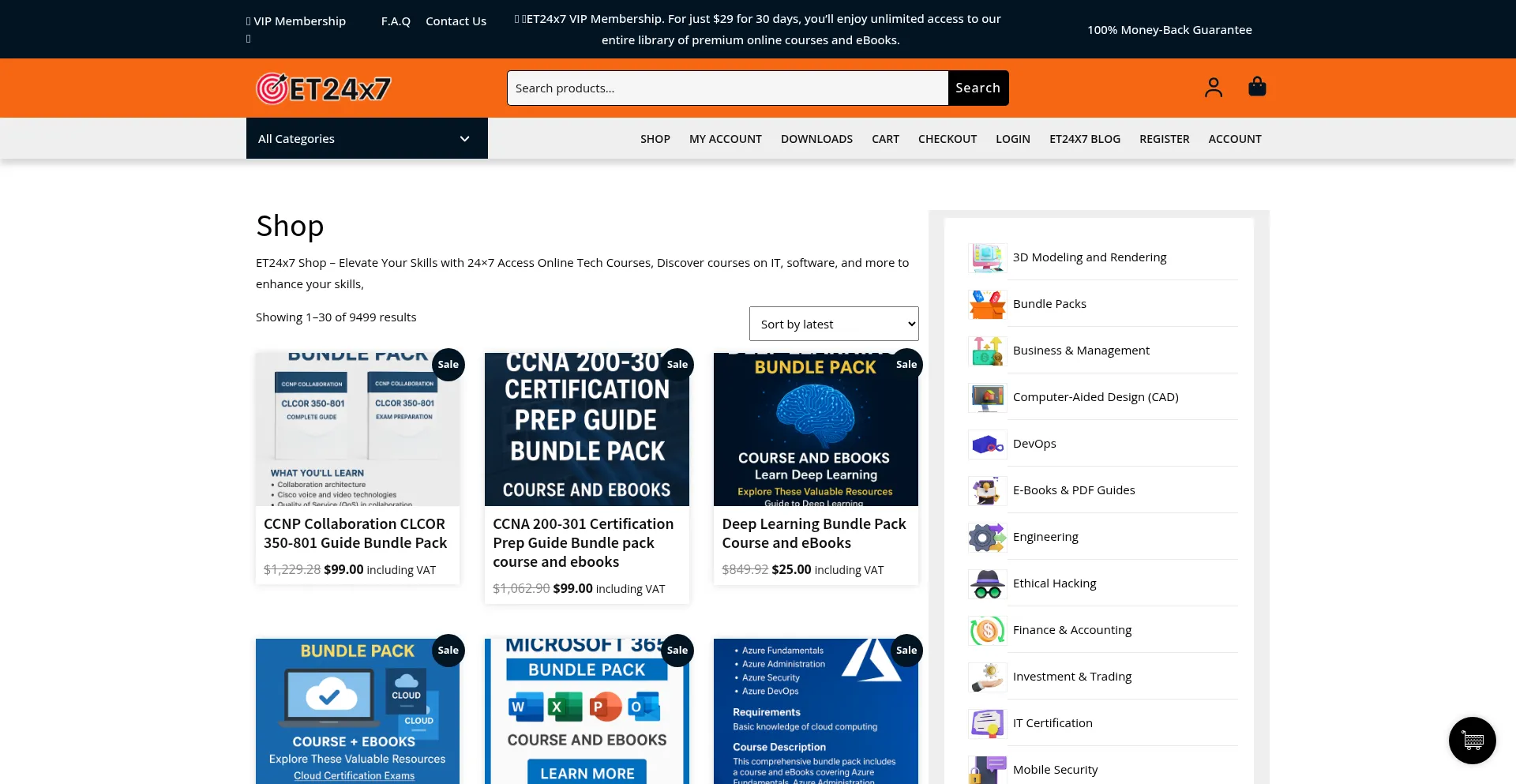 Website screenshot of Et24x7.com